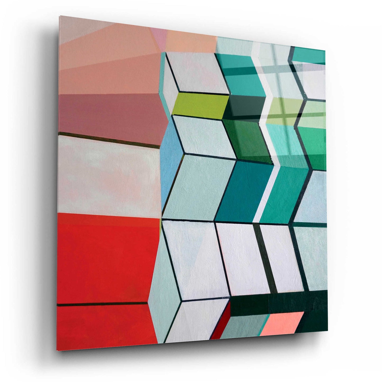 Epic Art 'Angles No. 3' by Naomi Taitz Duffy, Acrylic Glass Wall Art,12x12