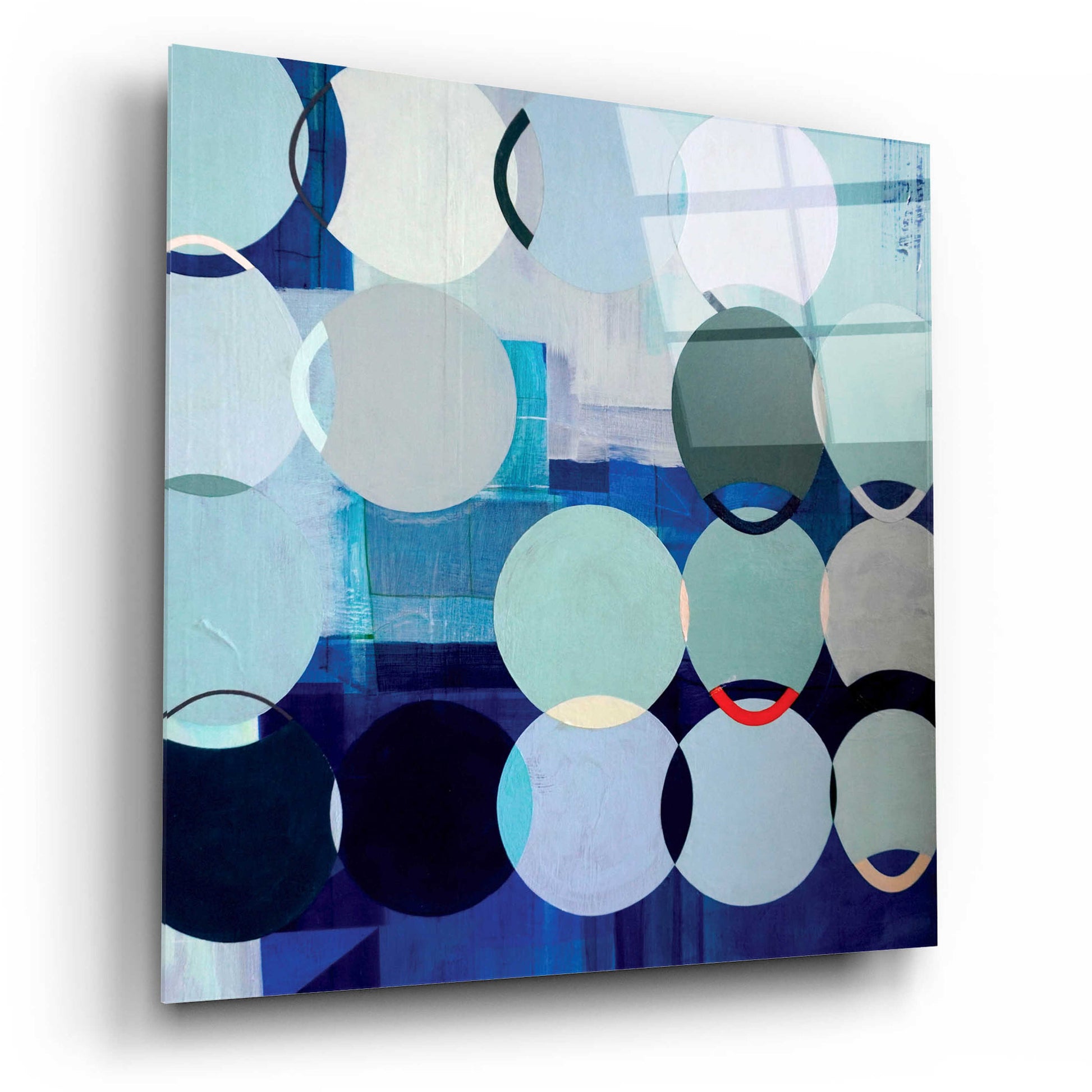 Epic Art 'Circles No. 3' by Naomi Taitz Duffy, Acrylic Glass Wall Art,12x12