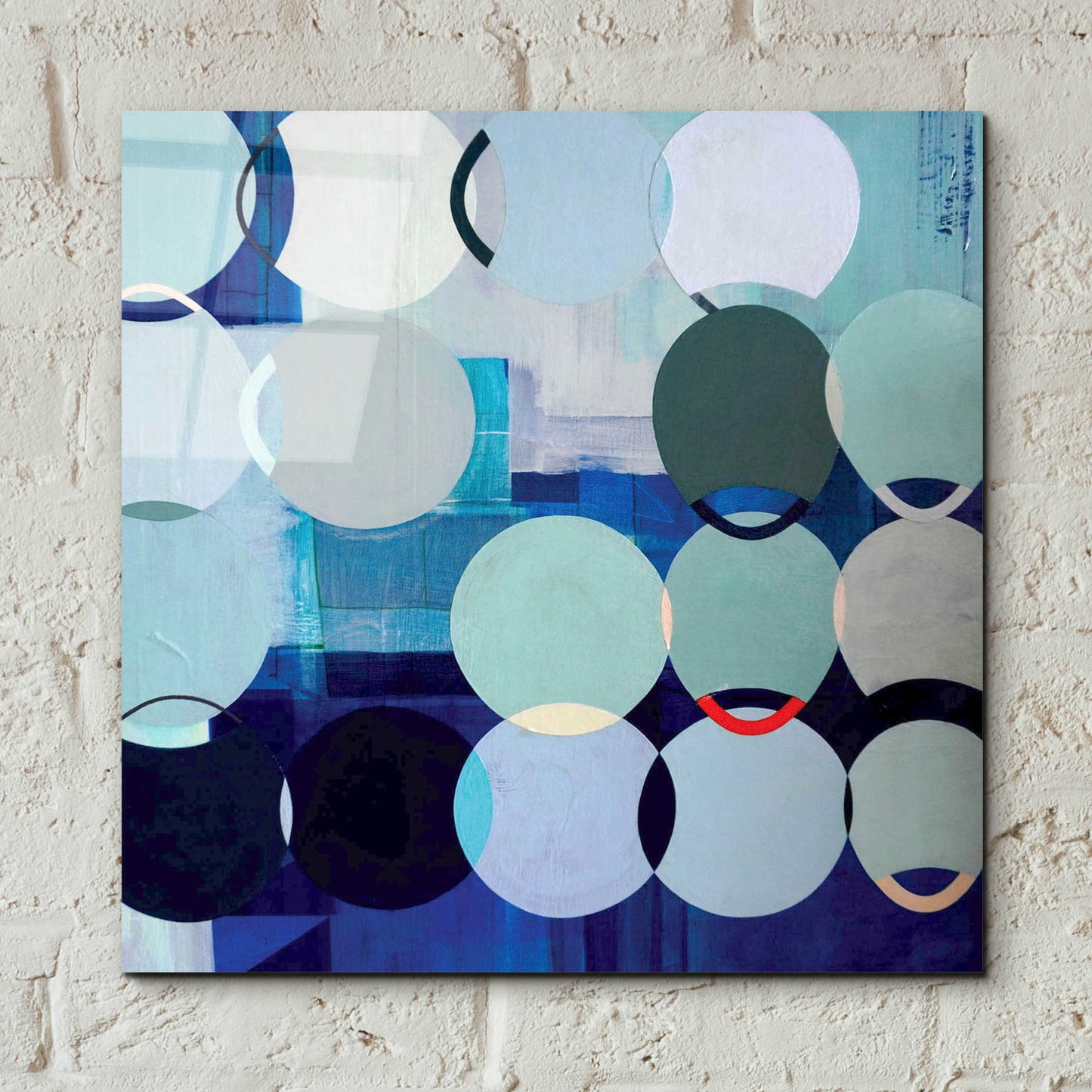 Epic Art 'Circles No. 3' by Naomi Taitz Duffy, Acrylic Glass Wall Art,12x12