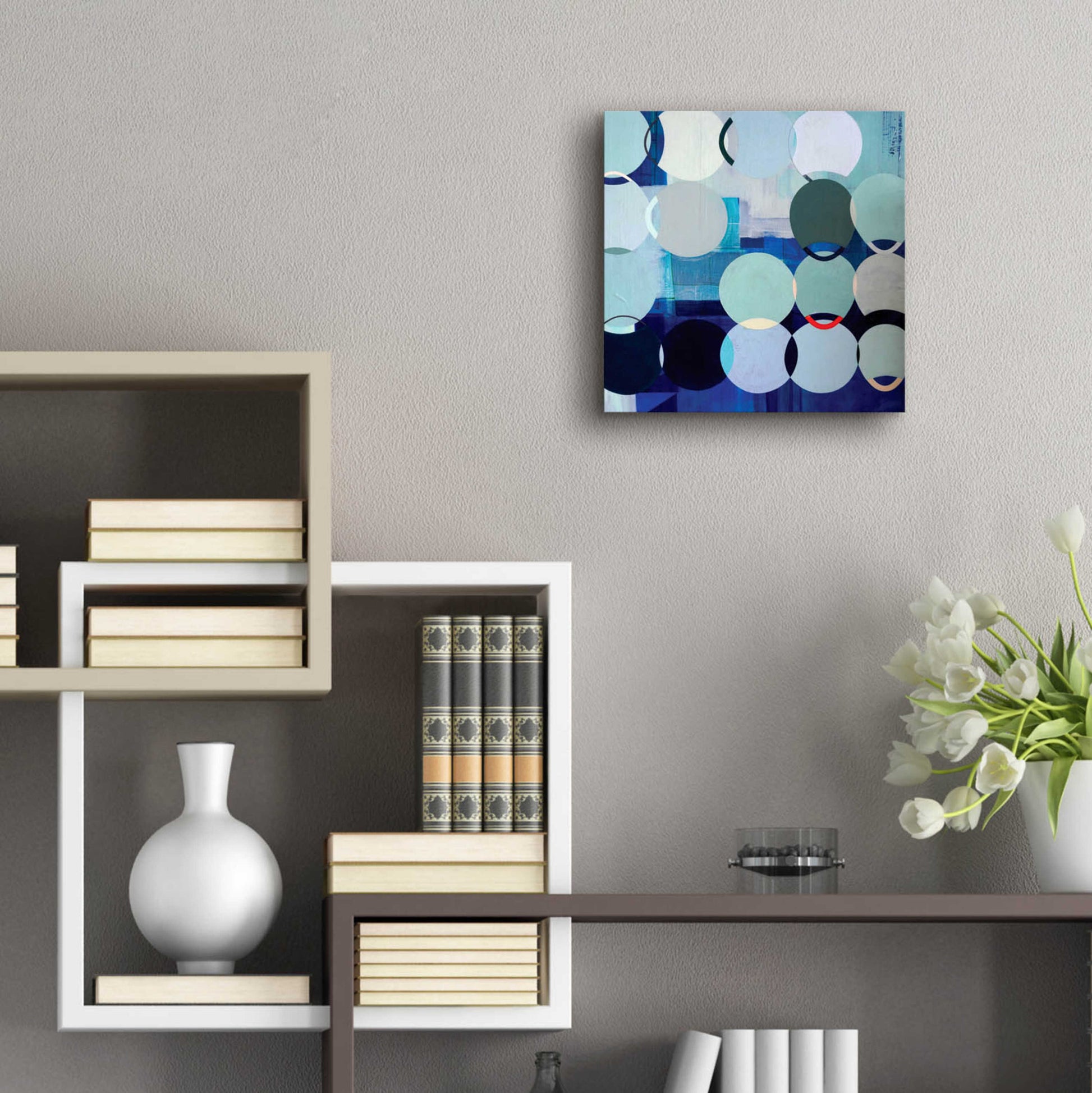 Epic Art 'Circles No. 3' by Naomi Taitz Duffy, Acrylic Glass Wall Art,12x12