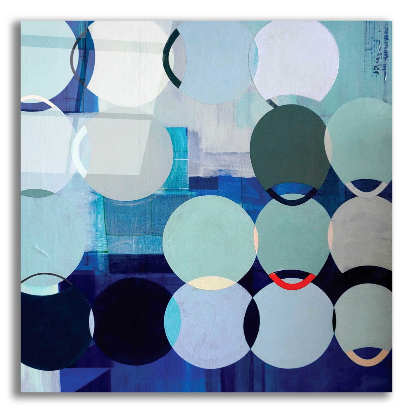 Epic Art 'Circles No. 3' by Naomi Taitz Duffy, Acrylic Glass Wall Art,12x12