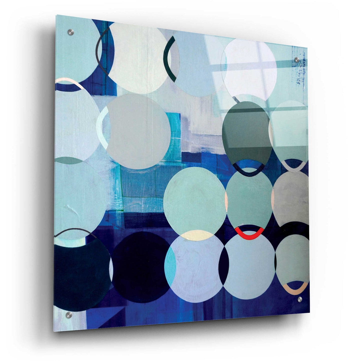 Epic Art 'Circles No. 3' by Naomi Taitz Duffy, Acrylic Glass Wall Art,24x24