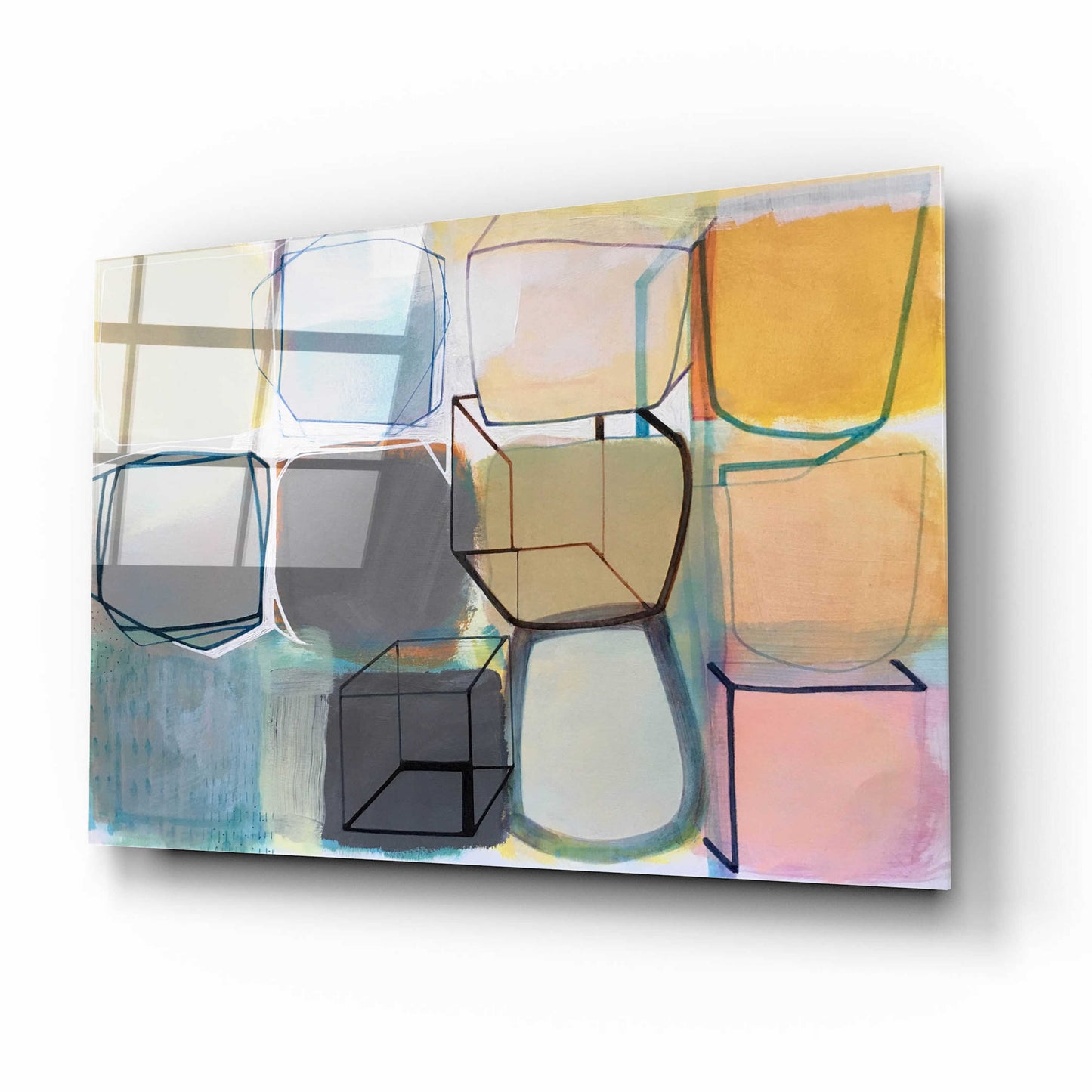 Epic Art 'Paper Abstract 2' by Naomi Taitz Duffy, Acrylic Glass Wall Art,16x12