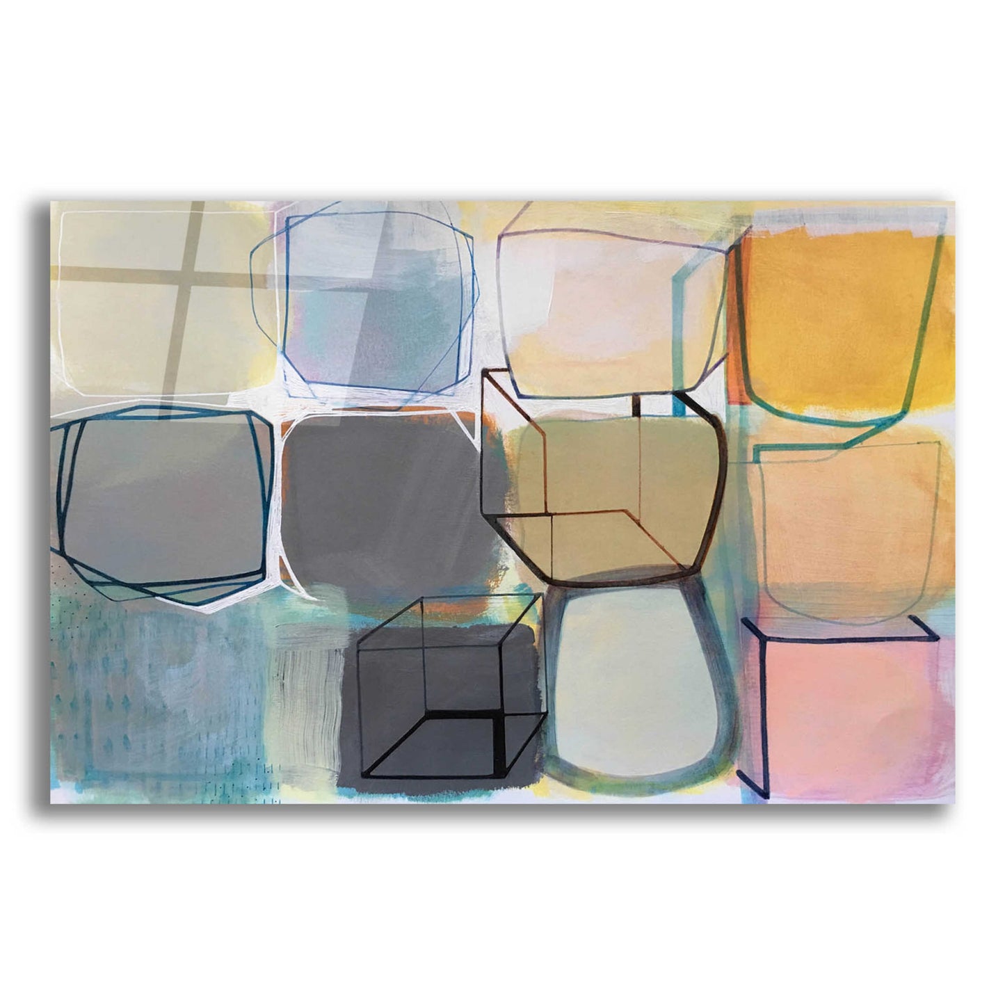 Epic Art 'Paper Abstract 2' by Naomi Taitz Duffy, Acrylic Glass Wall Art,16x12