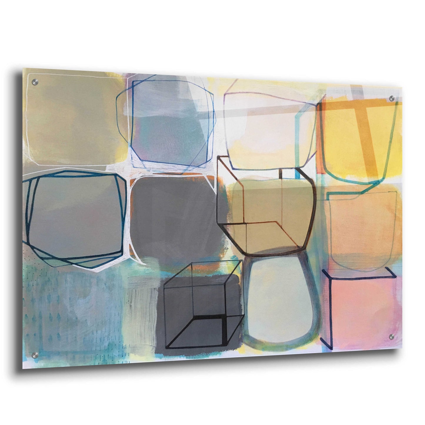 Epic Art 'Paper Abstract 2' by Naomi Taitz Duffy, Acrylic Glass Wall Art,36x24