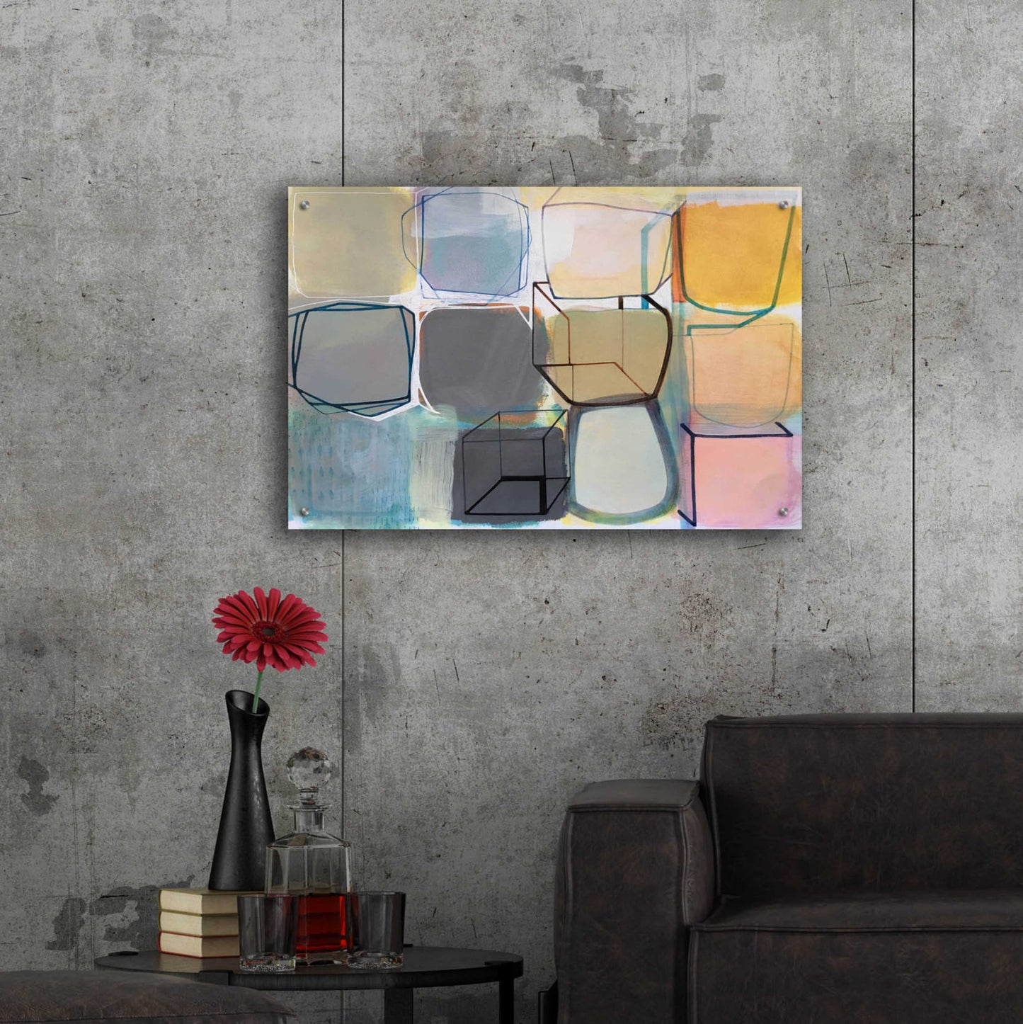 Epic Art 'Paper Abstract 2' by Naomi Taitz Duffy, Acrylic Glass Wall Art,36x24