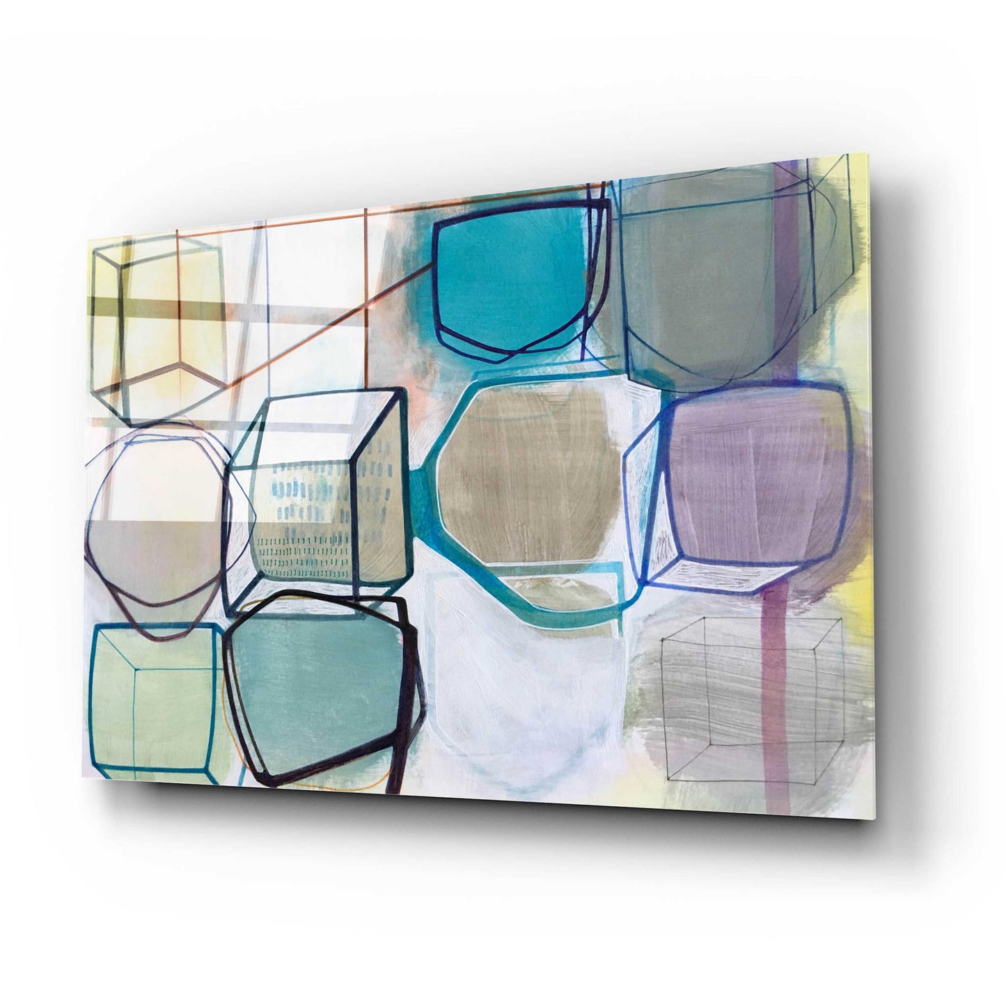 Epic Art 'Paper Abstract 3' by Naomi Taitz Duffy, Acrylic Glass Wall Art,24x16