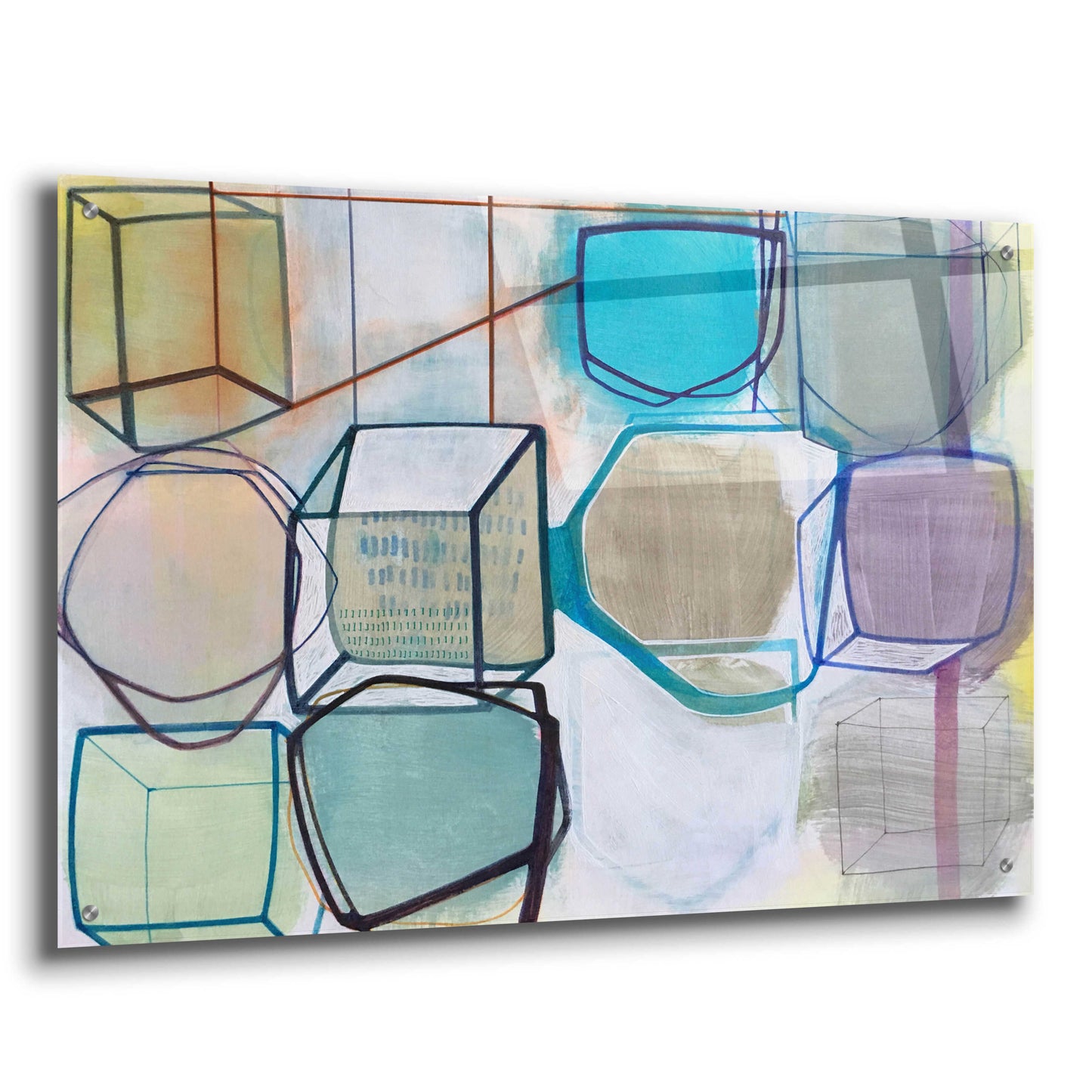 Epic Art 'Paper Abstract 3' by Naomi Taitz Duffy, Acrylic Glass Wall Art,36x24