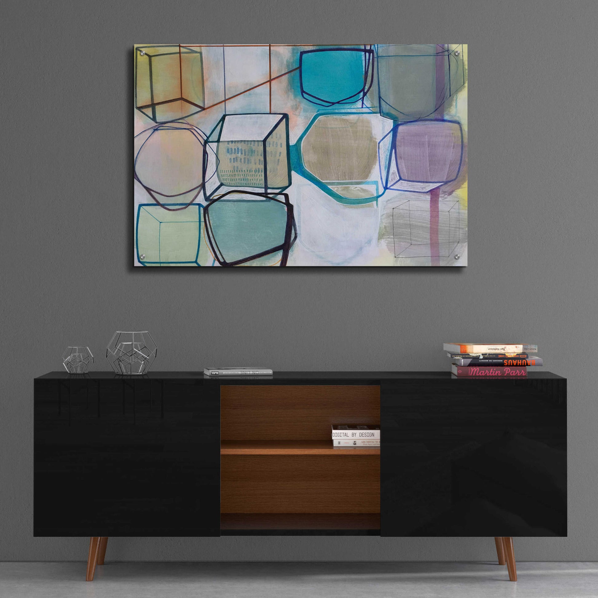 Epic Art 'Paper Abstract 3' by Naomi Taitz Duffy, Acrylic Glass Wall Art,36x24