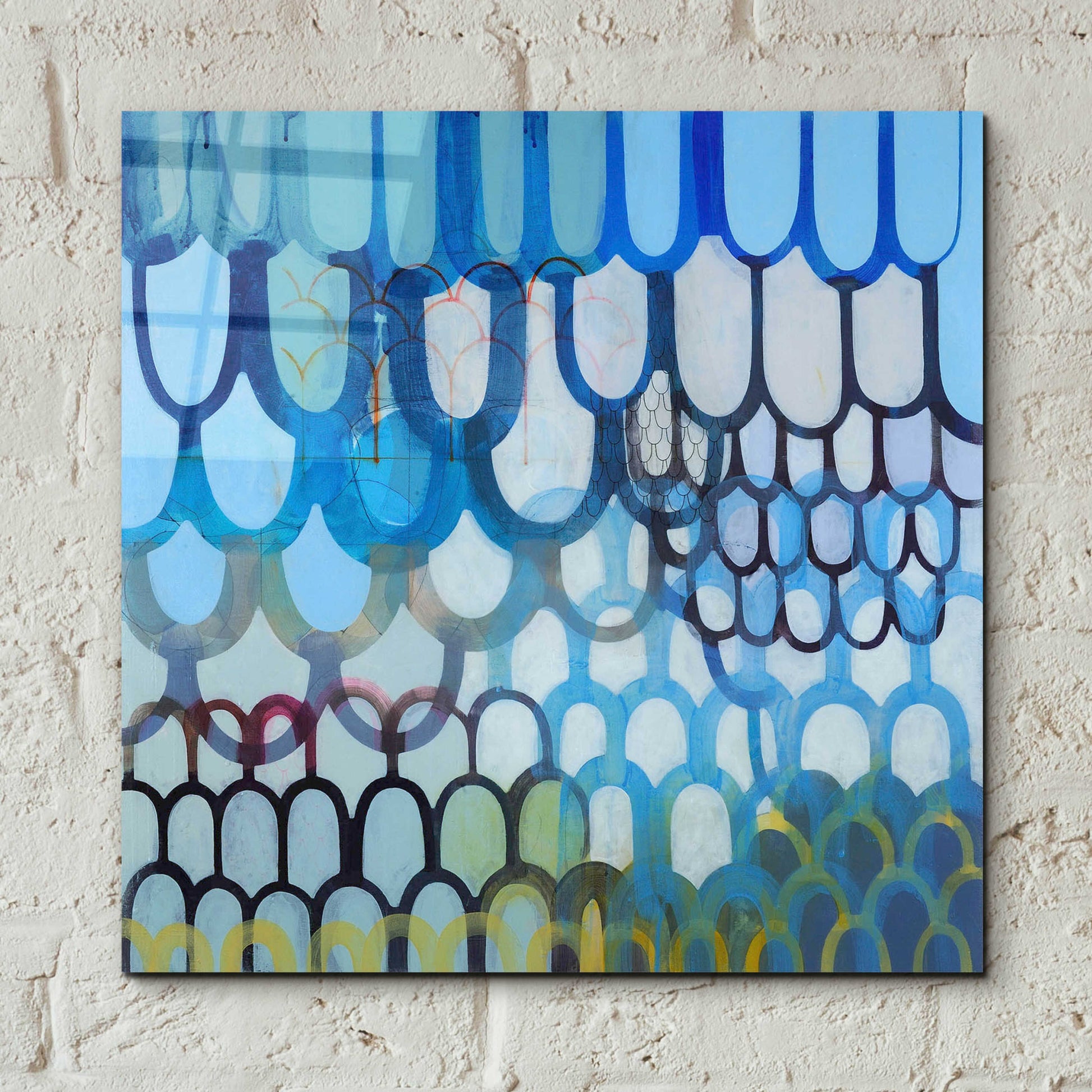 Epic Art 'Undulations' by Naomi Taitz Duffy, Acrylic Glass Wall Art,12x12