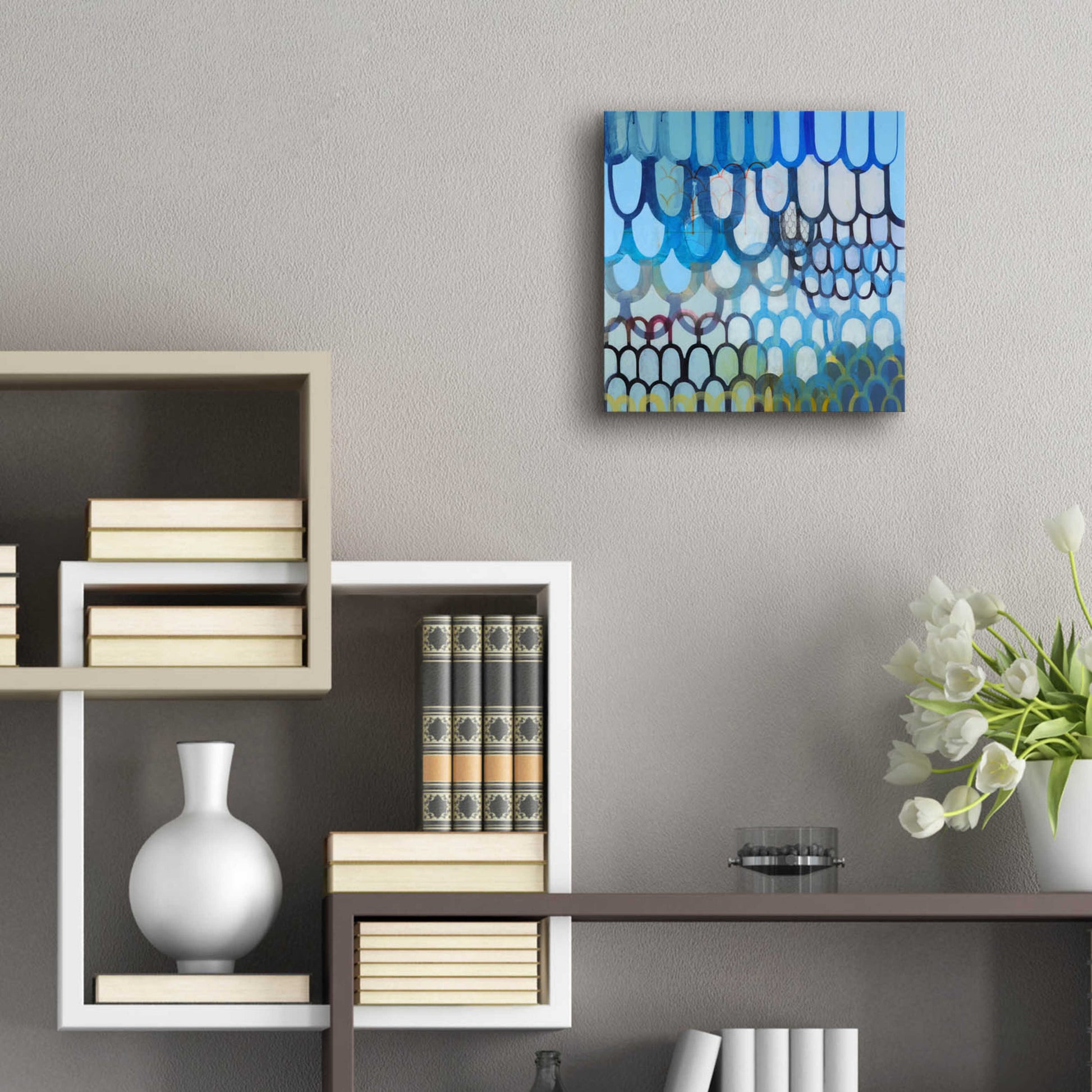 Epic Art 'Undulations' by Naomi Taitz Duffy, Acrylic Glass Wall Art,12x12