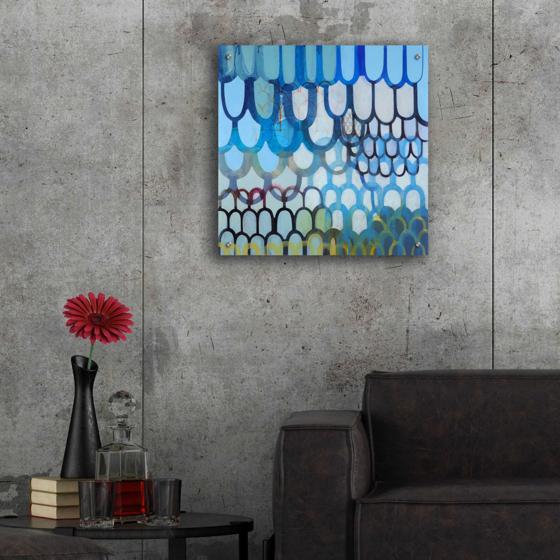 Epic Art 'Undulations' by Naomi Taitz Duffy, Acrylic Glass Wall Art,24x24