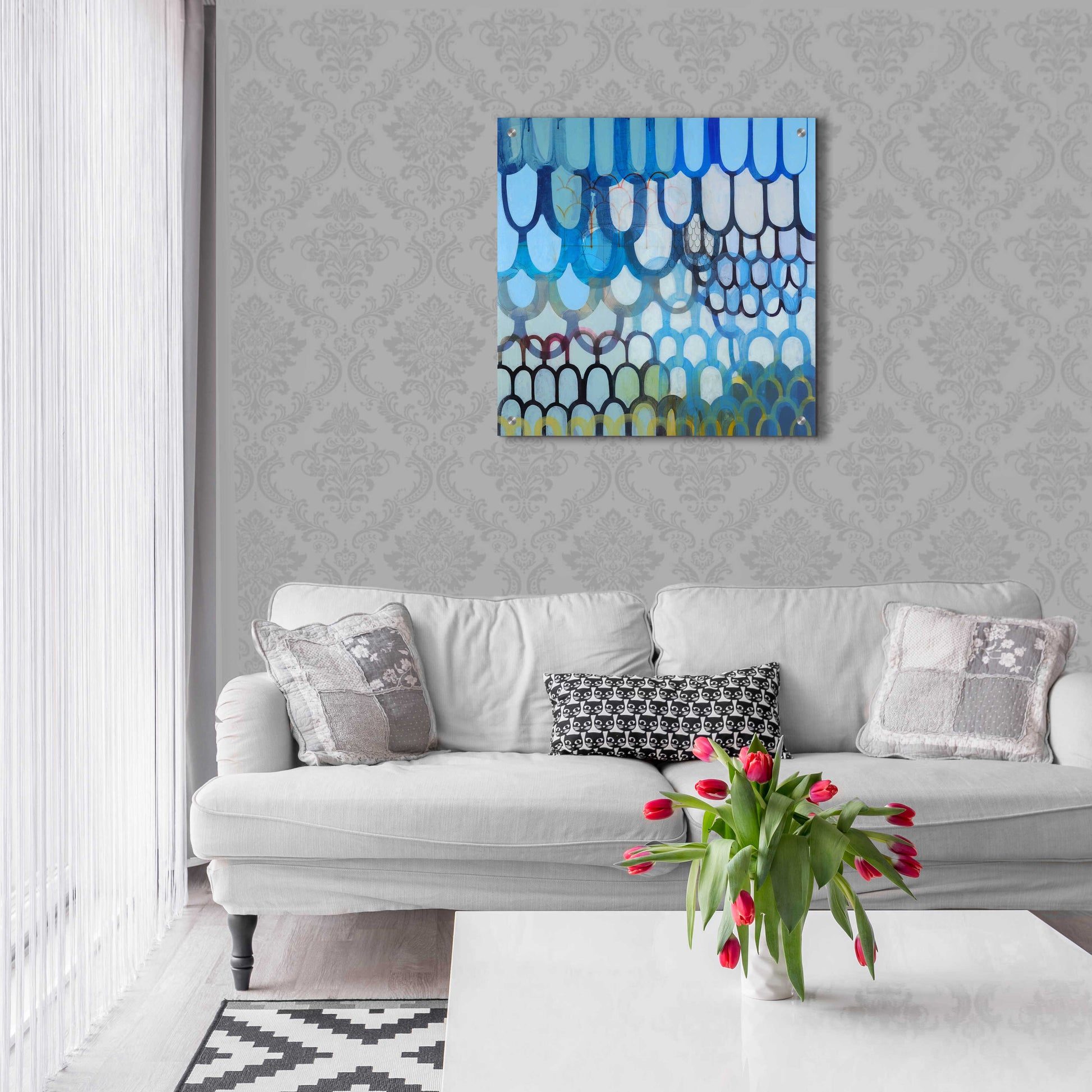 Epic Art 'Undulations' by Naomi Taitz Duffy, Acrylic Glass Wall Art,24x24