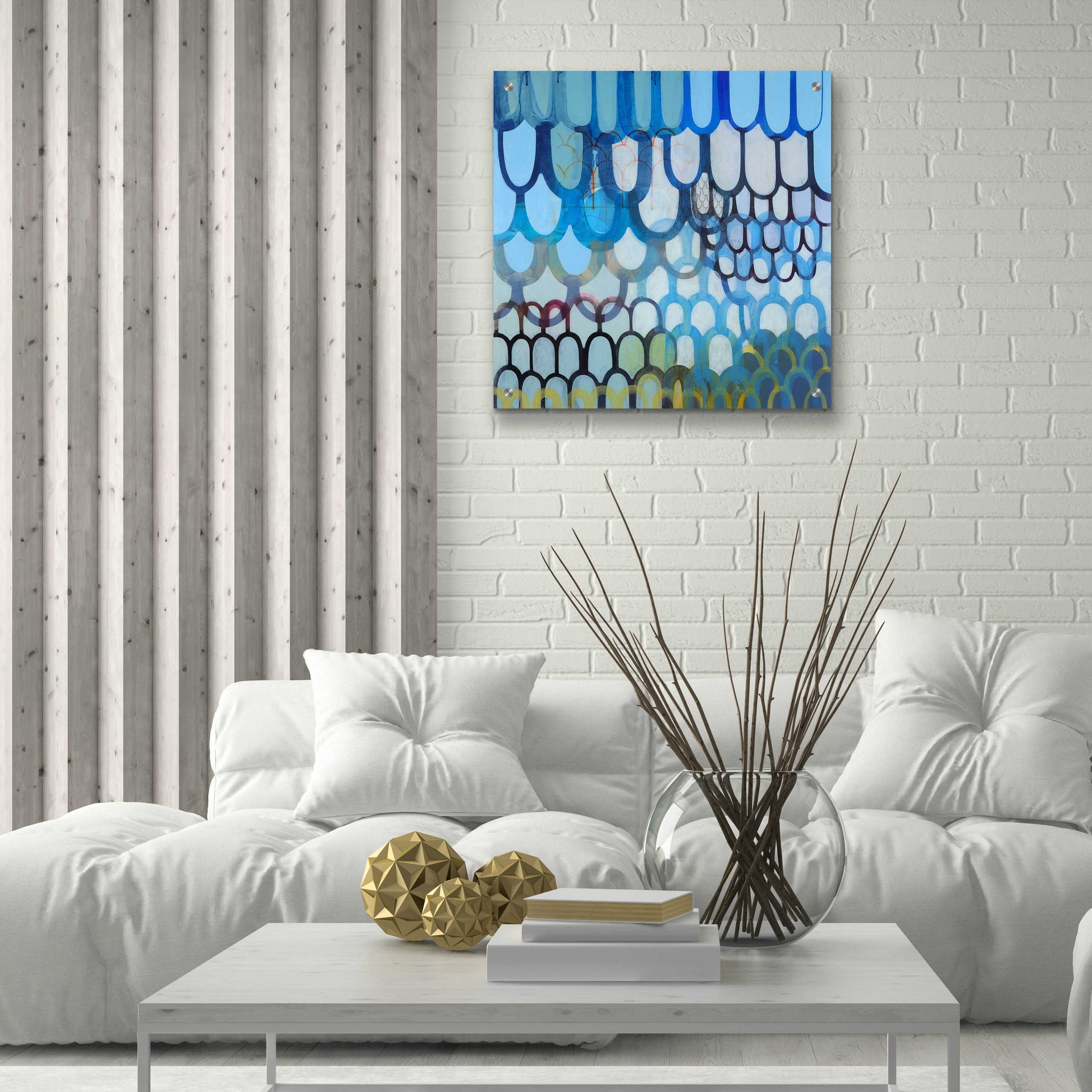 Epic Art 'Undulations' by Naomi Taitz Duffy, Acrylic Glass Wall Art,24x24