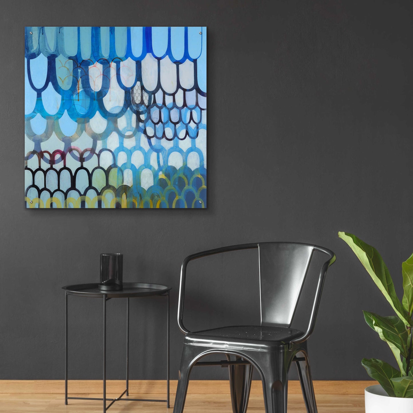 Epic Art 'Undulations' by Naomi Taitz Duffy, Acrylic Glass Wall Art,36x36