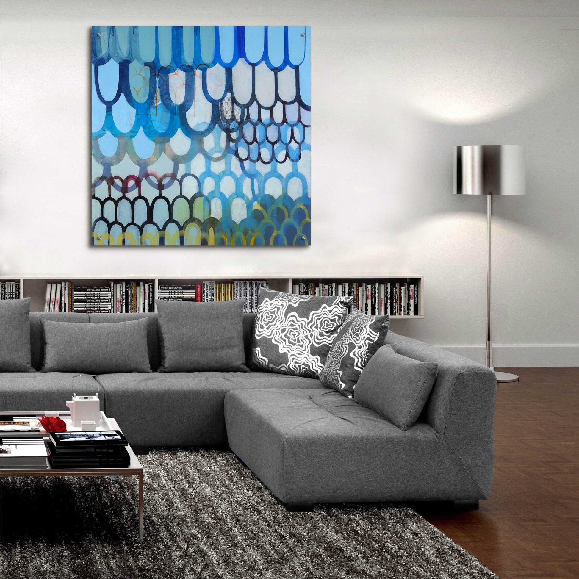 Epic Art 'Undulations' by Naomi Taitz Duffy, Acrylic Glass Wall Art,36x36