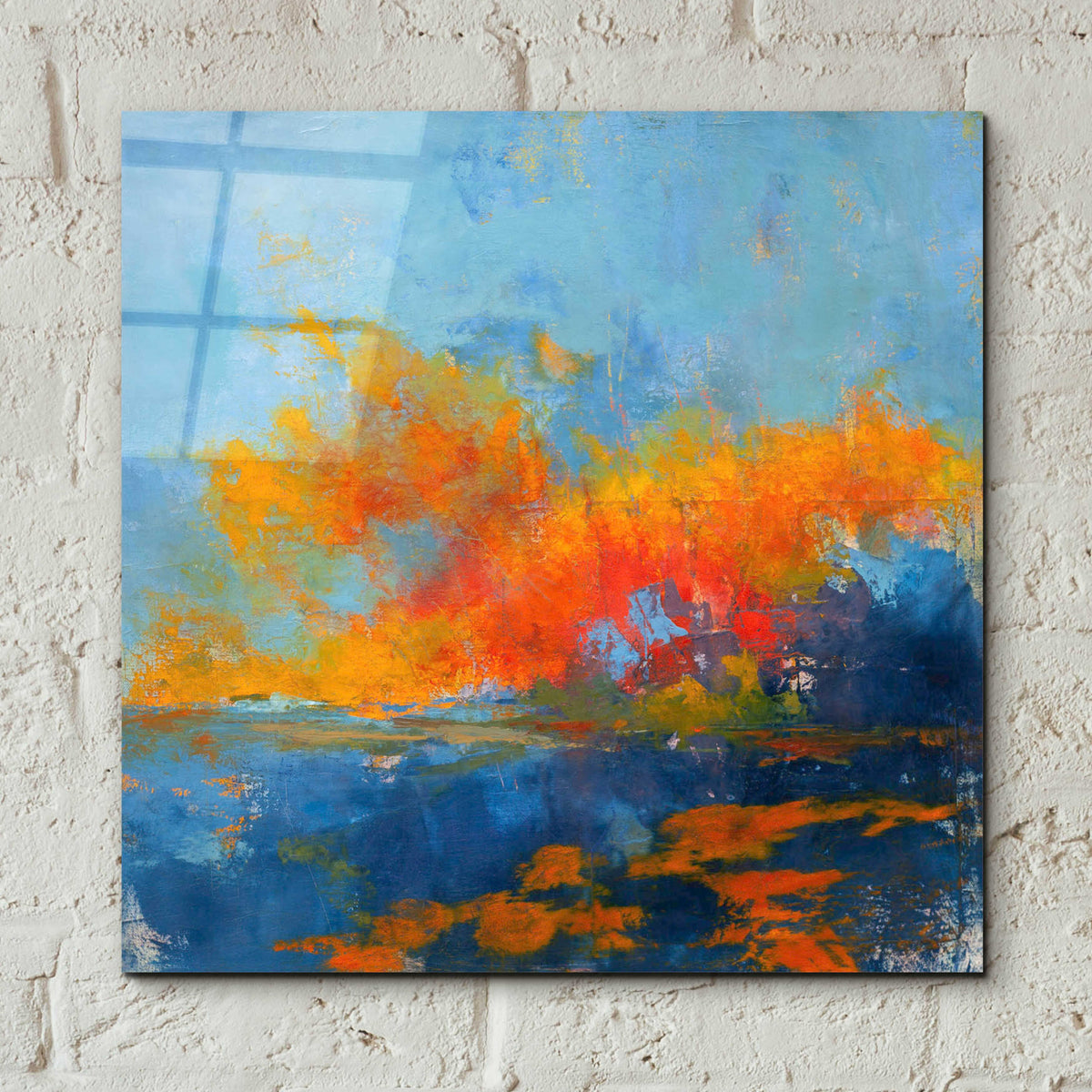 Epic Art 'Blue on Blue' by Patrick Dennis, Acrylic Glass Wall Art,12x12