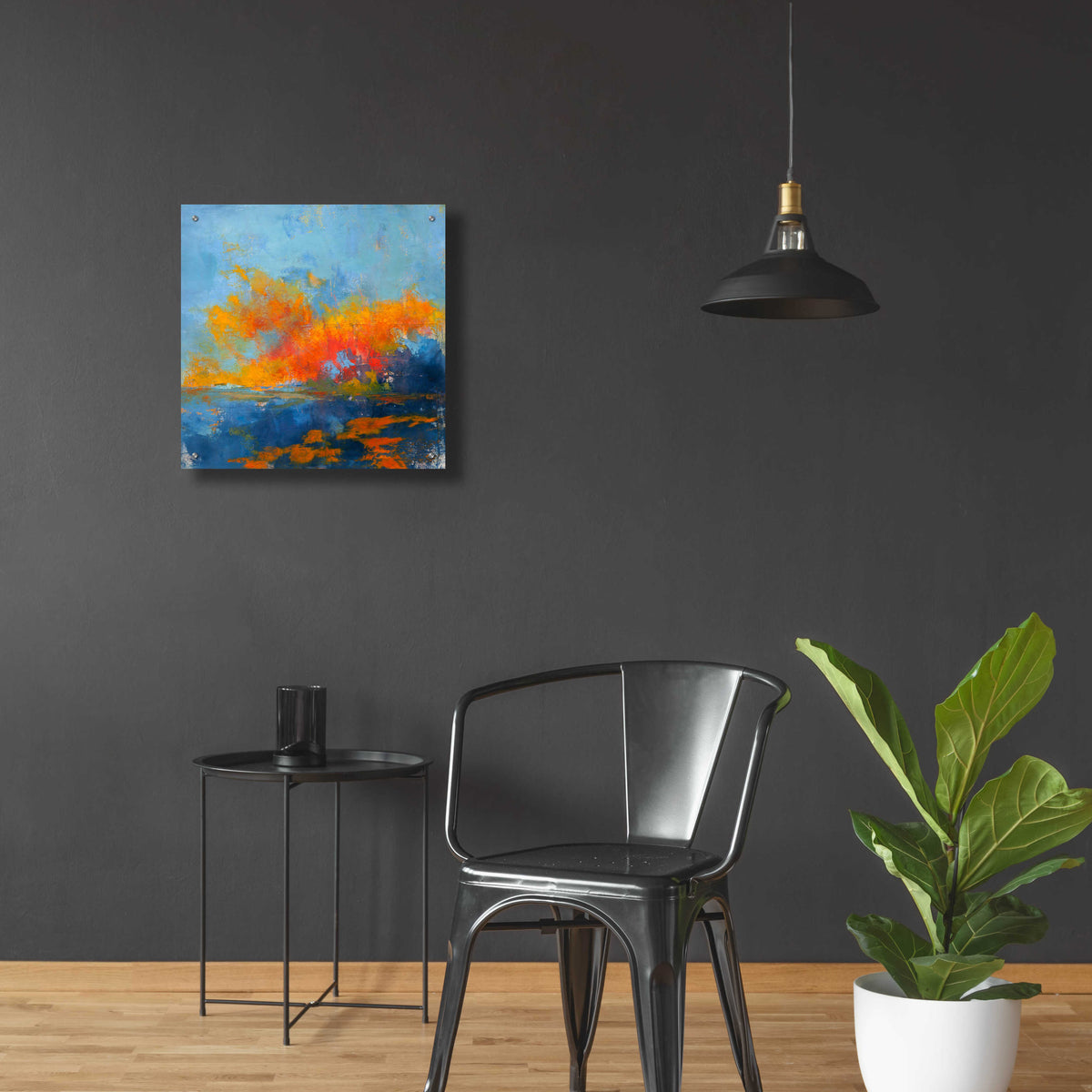 Epic Art 'Blue on Blue' by Patrick Dennis, Acrylic Glass Wall Art,24x24