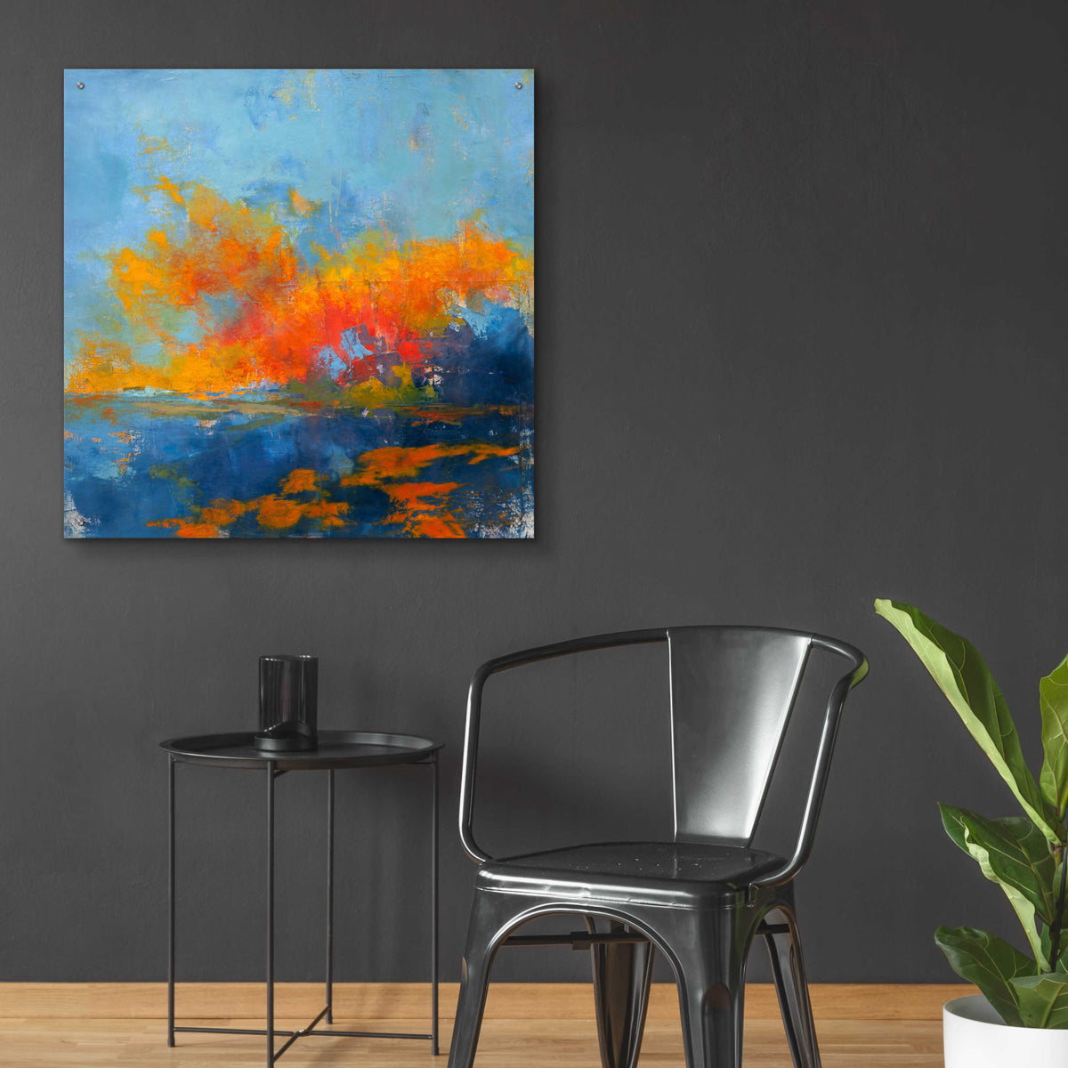 Epic Art 'Blue on Blue' by Patrick Dennis, Acrylic Glass Wall Art,36x36