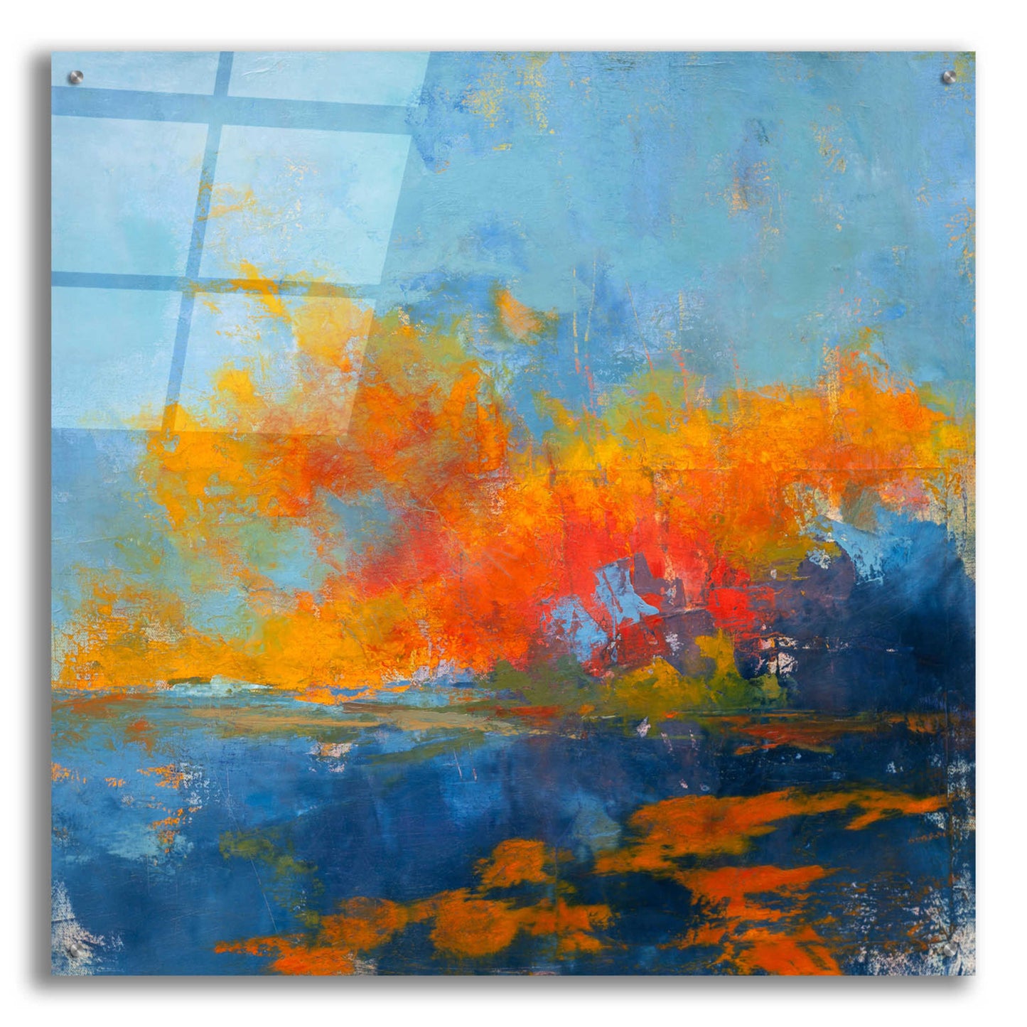 Epic Art 'Blue on Blue' by Patrick Dennis, Acrylic Glass Wall Art,36x36