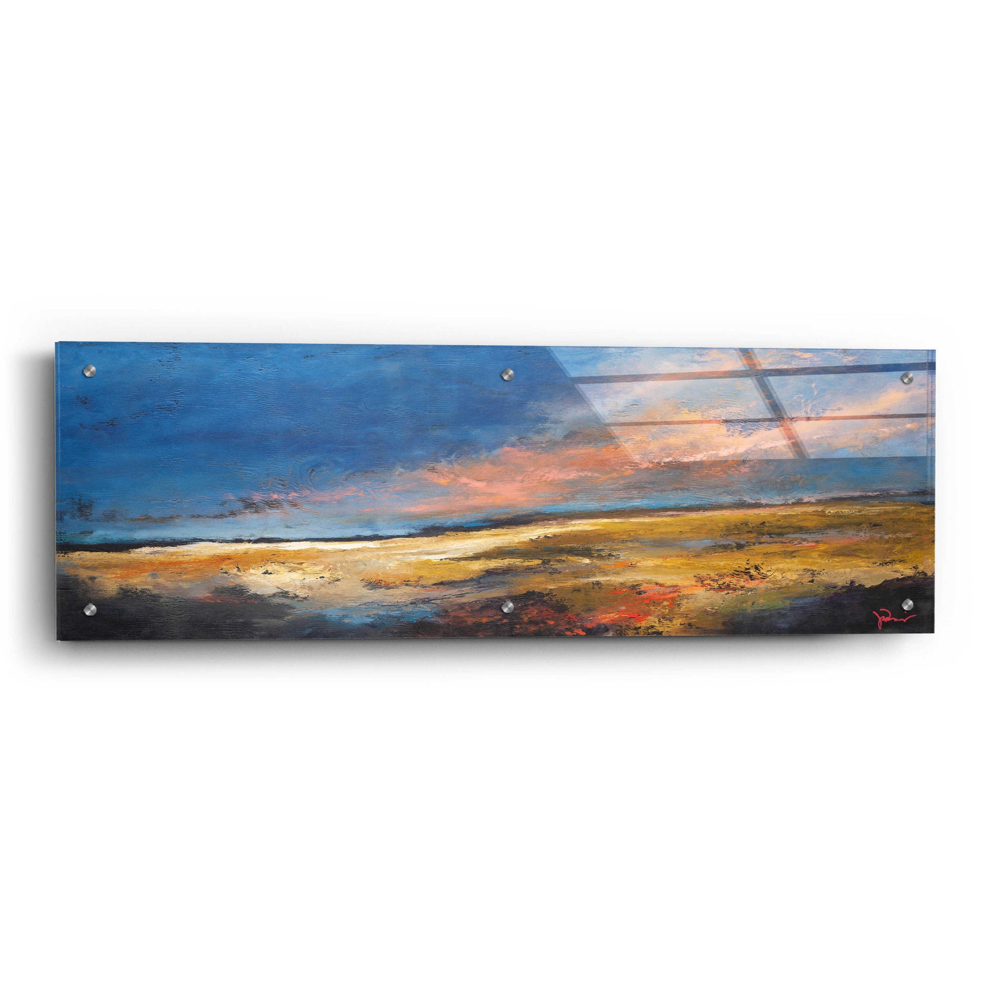 Epic Art 'Ranch Romance' by Patrick Dennis, Acrylic Glass Wall Art,36x12