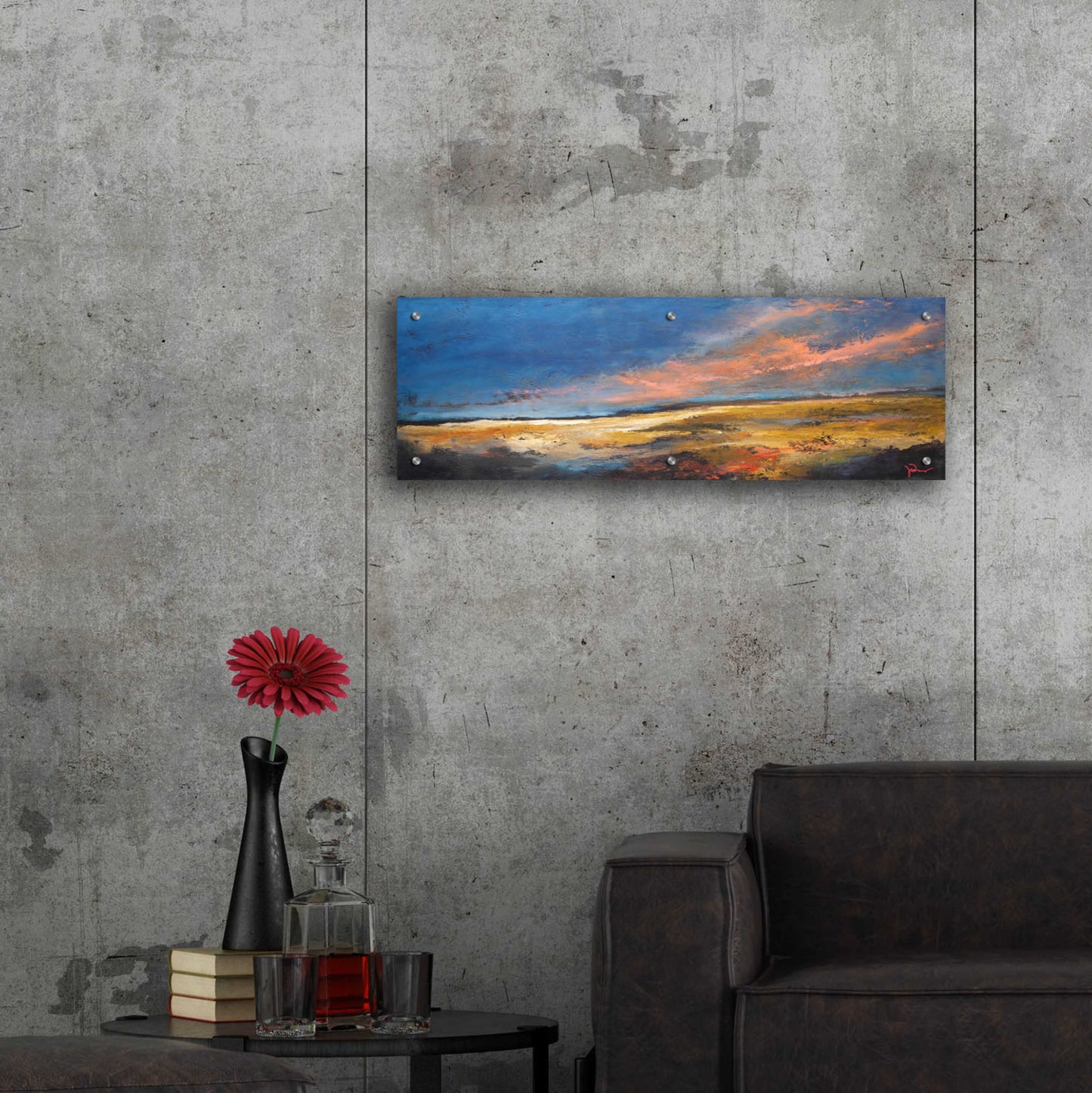 Epic Art 'Ranch Romance' by Patrick Dennis, Acrylic Glass Wall Art,36x12