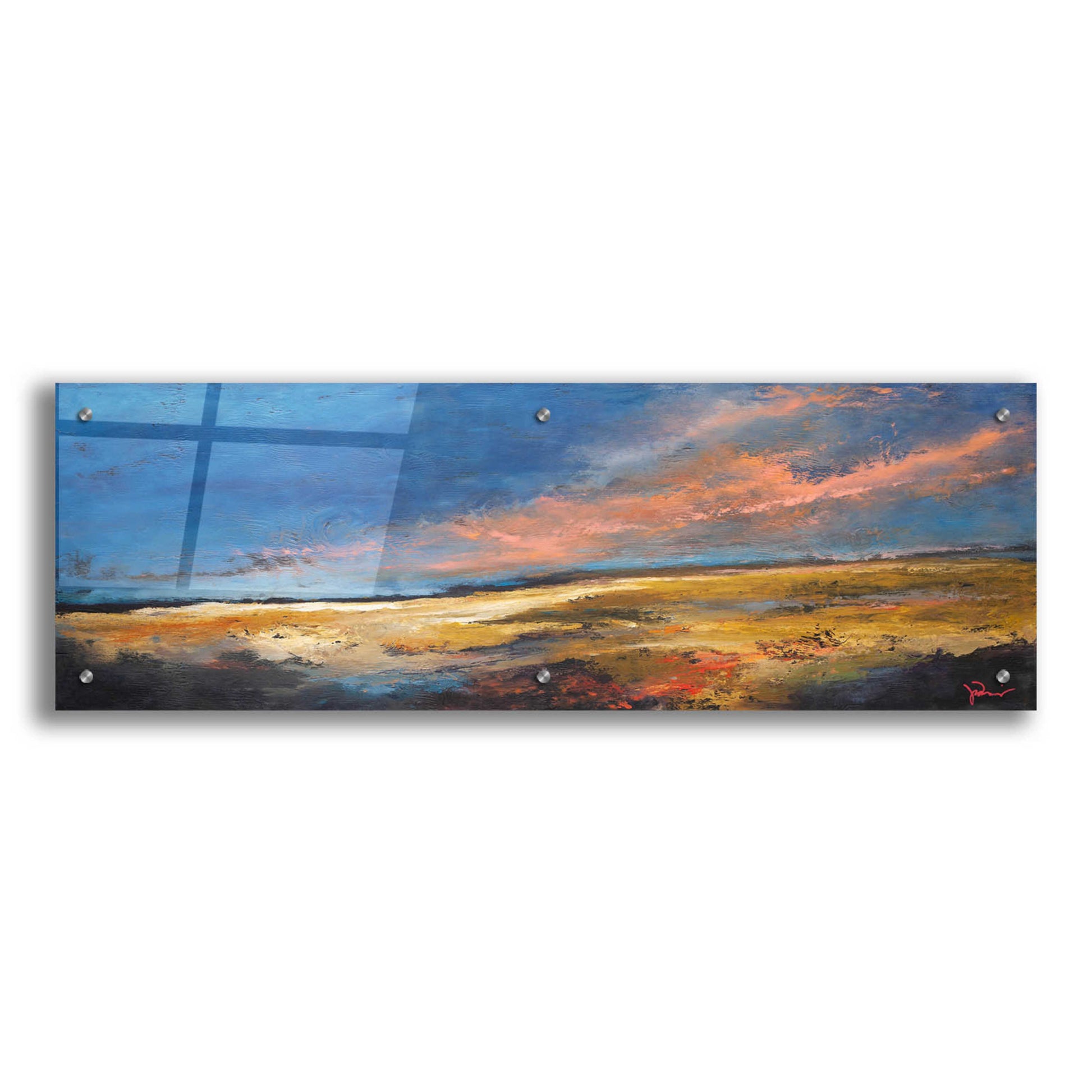 Epic Art 'Ranch Romance' by Patrick Dennis, Acrylic Glass Wall Art,36x12