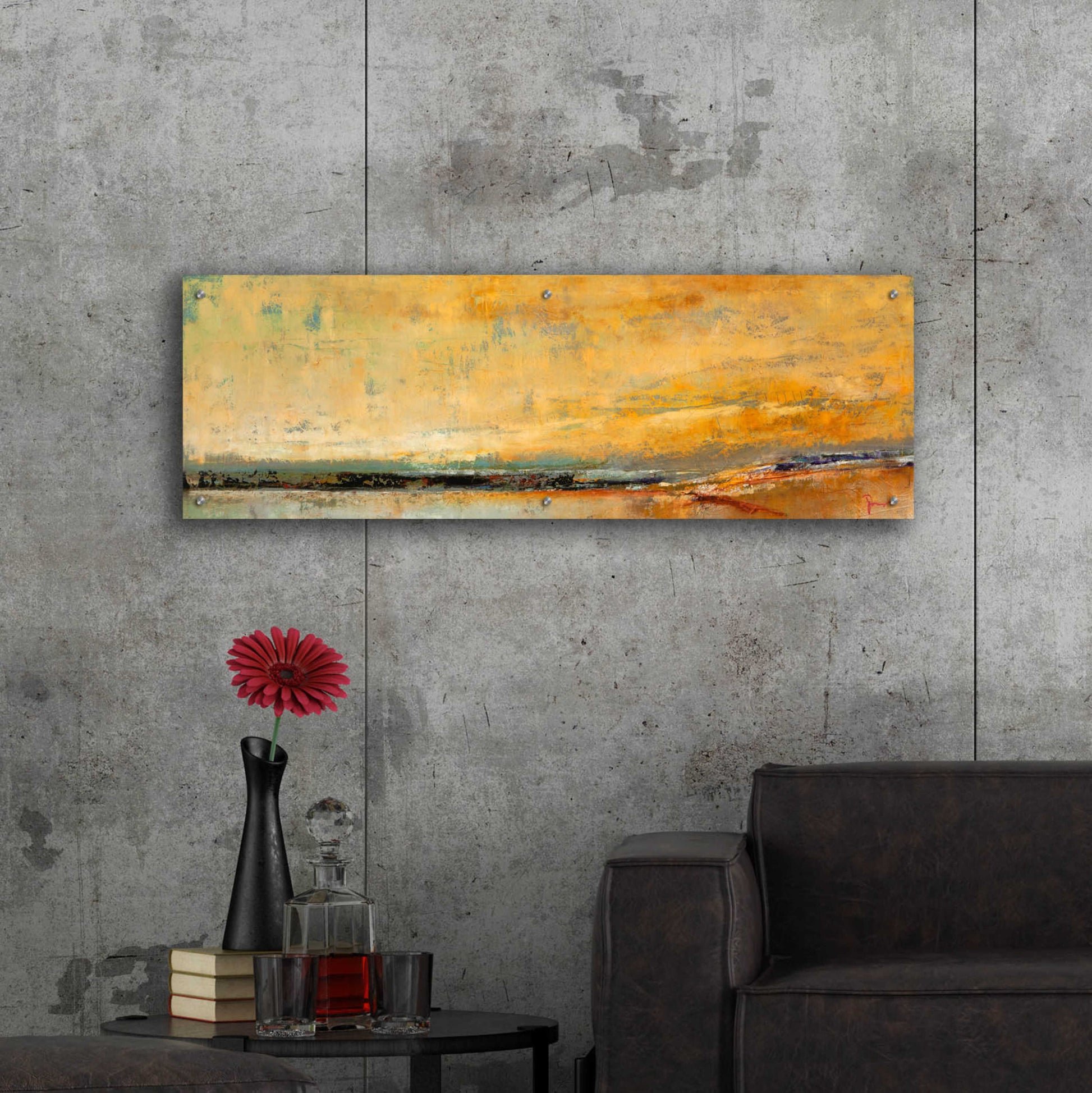 Epic Art 'Winter Sky' by Patrick Dennis, Acrylic Glass Wall Art,48x16