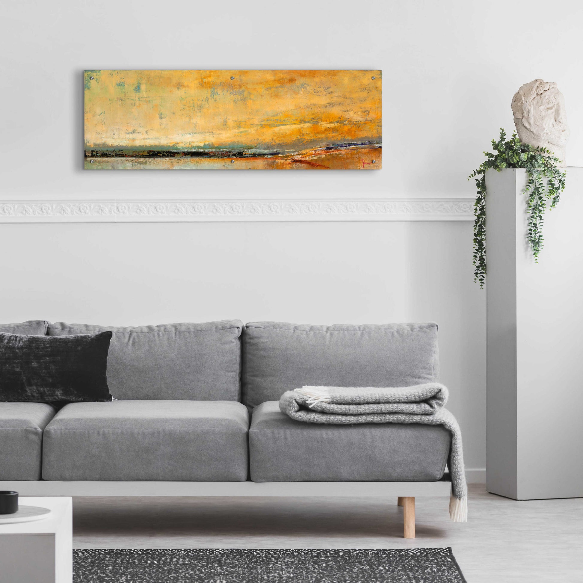 Epic Art 'Winter Sky' by Patrick Dennis, Acrylic Glass Wall Art,48x16