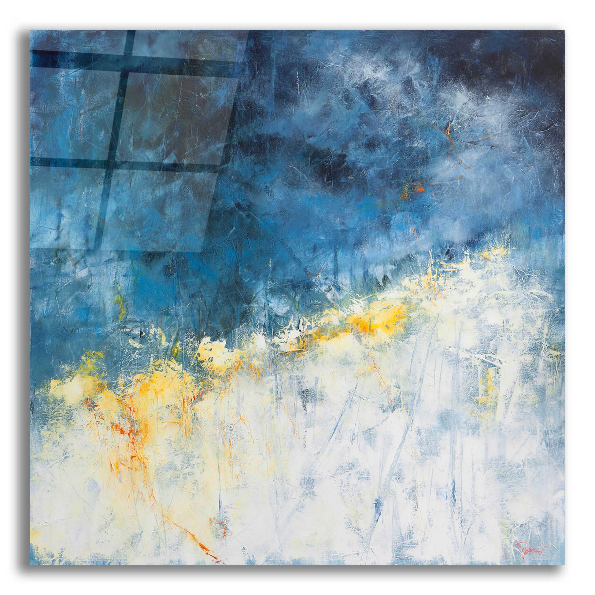 Epic Art 'Yellow Bloom' by Patrick Dennis, Acrylic Glass Wall Art,12x12