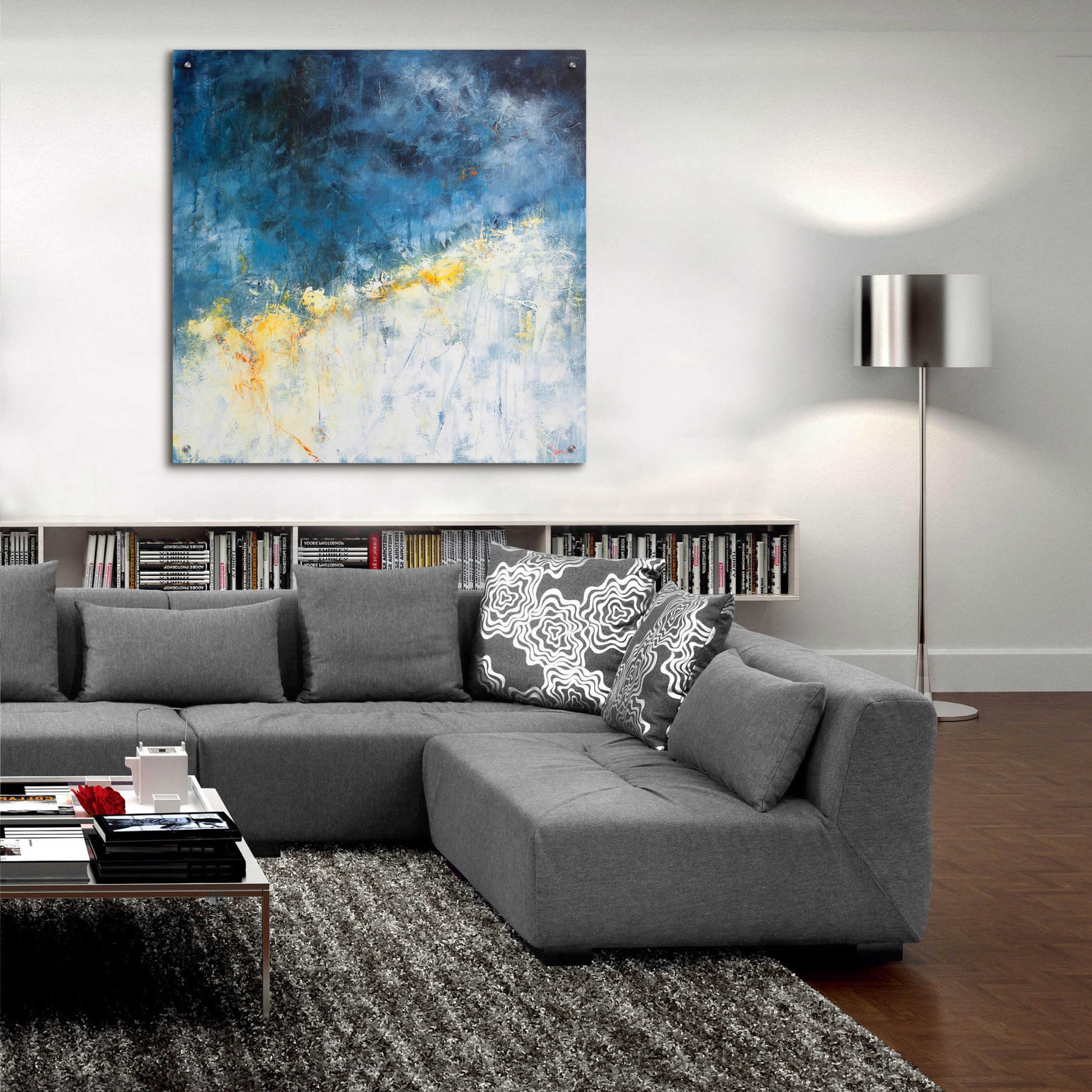 Epic Art 'Yellow Bloom' by Patrick Dennis, Acrylic Glass Wall Art,36x36