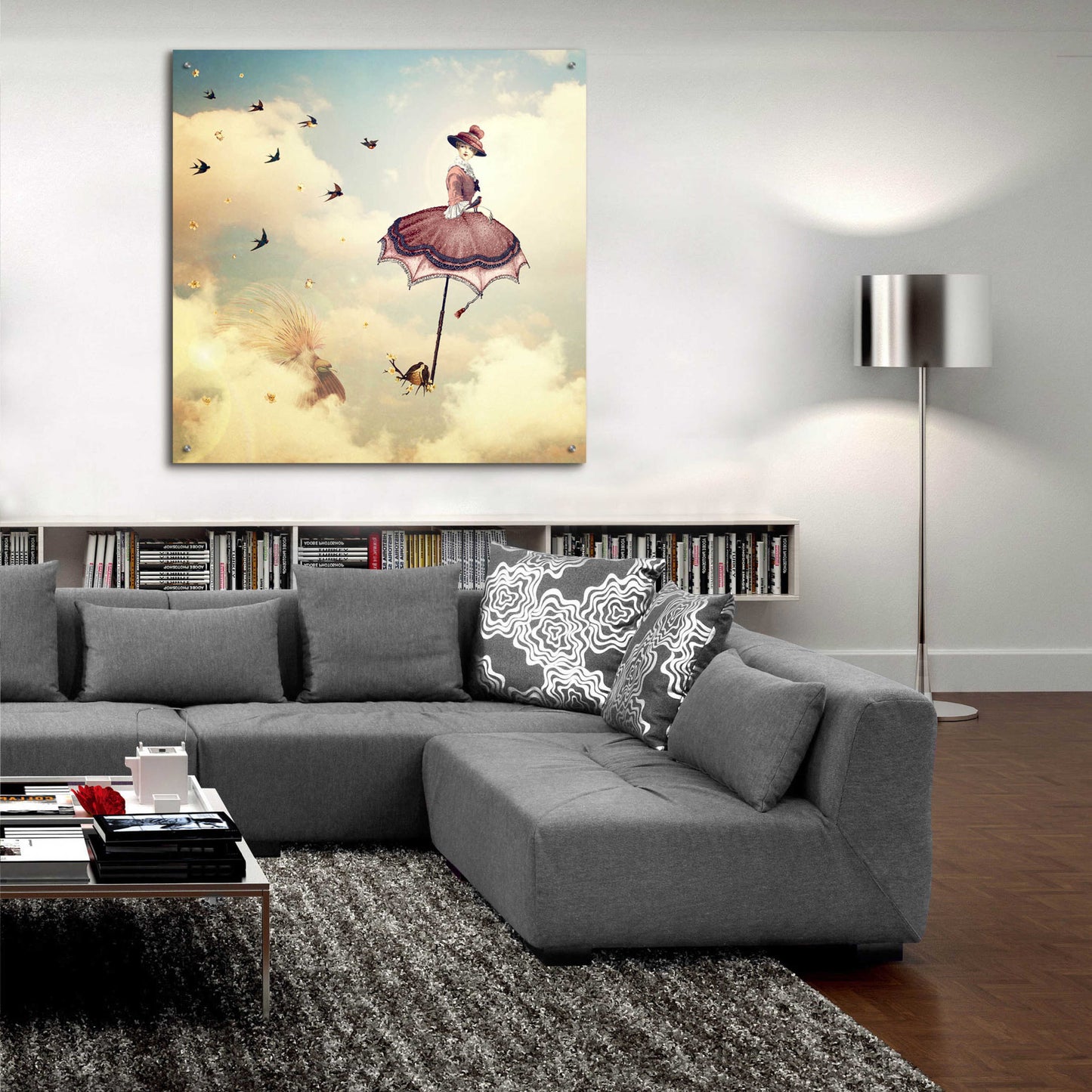 Epic Art 'Another Kind of Mary Poppins' by Paula Belle Flores, Acrylic Glass Wall Art,36x36