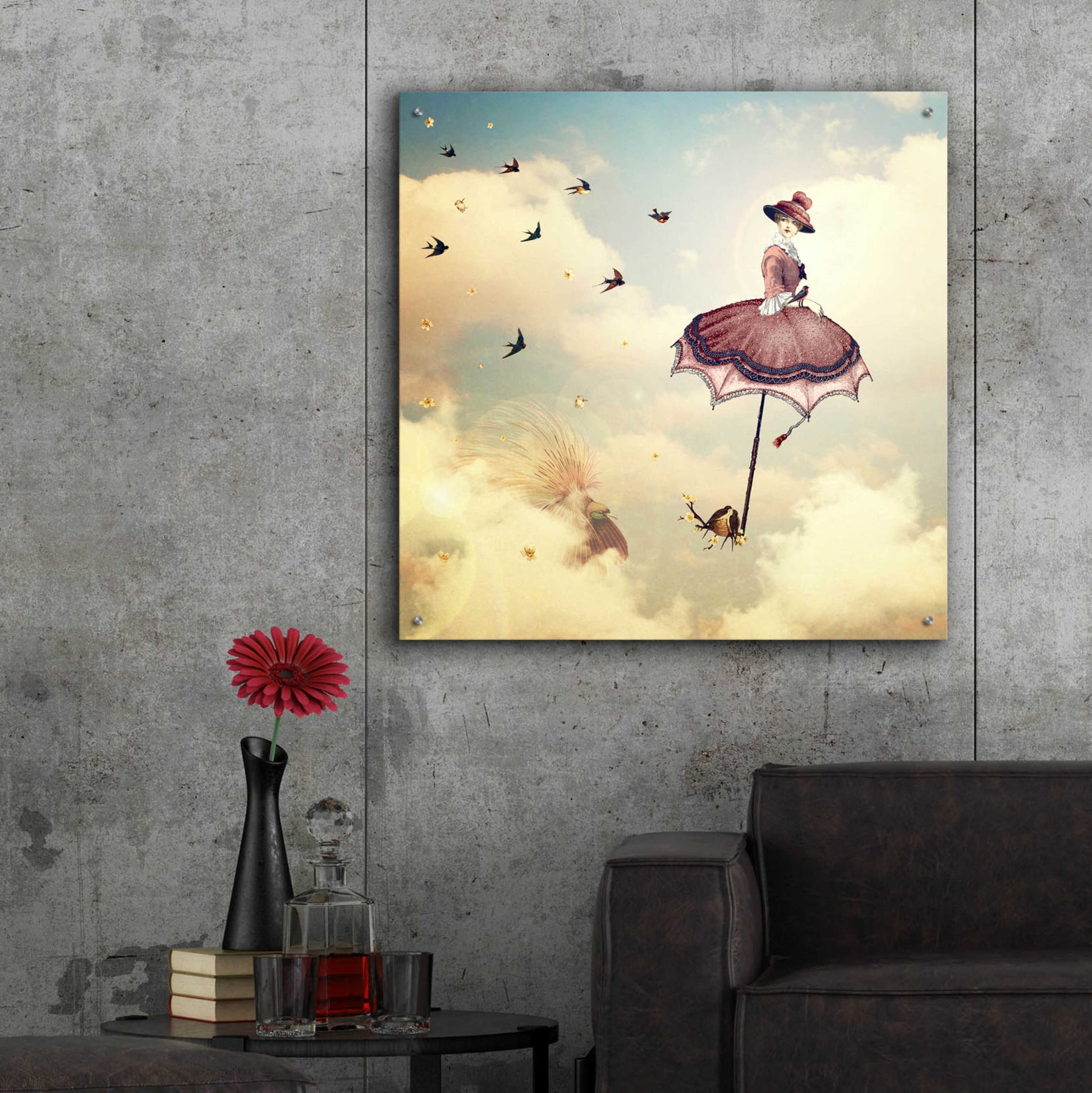 Epic Art 'Another Kind of Mary Poppins' by Paula Belle Flores, Acrylic Glass Wall Art,36x36