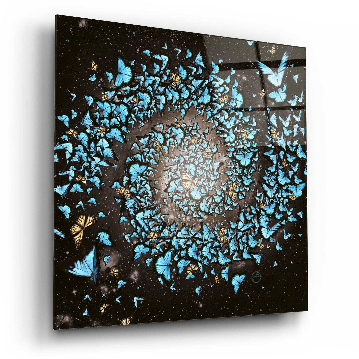 Epic Art 'Butterfly Galaxy' by Paula Belle Flores, Acrylic Glass Wall Art,12x12