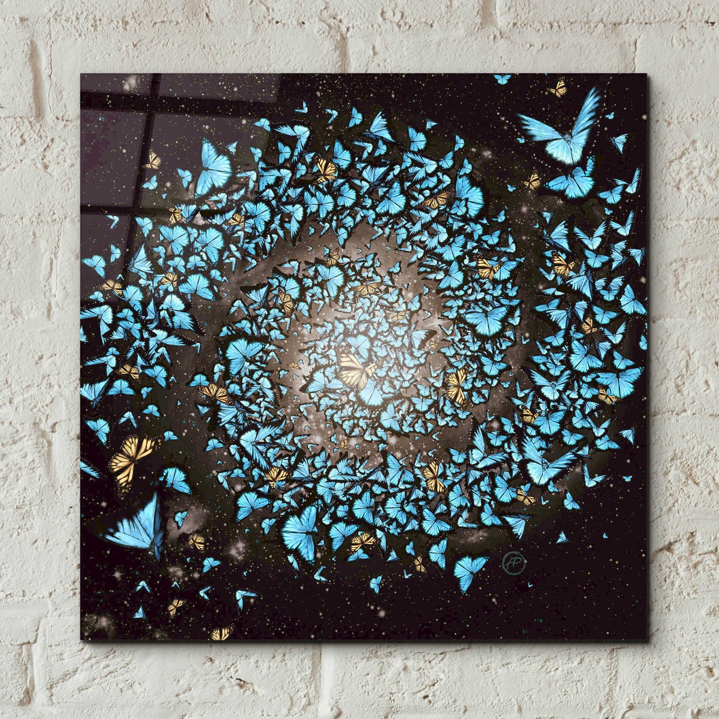 Epic Art 'Butterfly Galaxy' by Paula Belle Flores, Acrylic Glass Wall Art,12x12