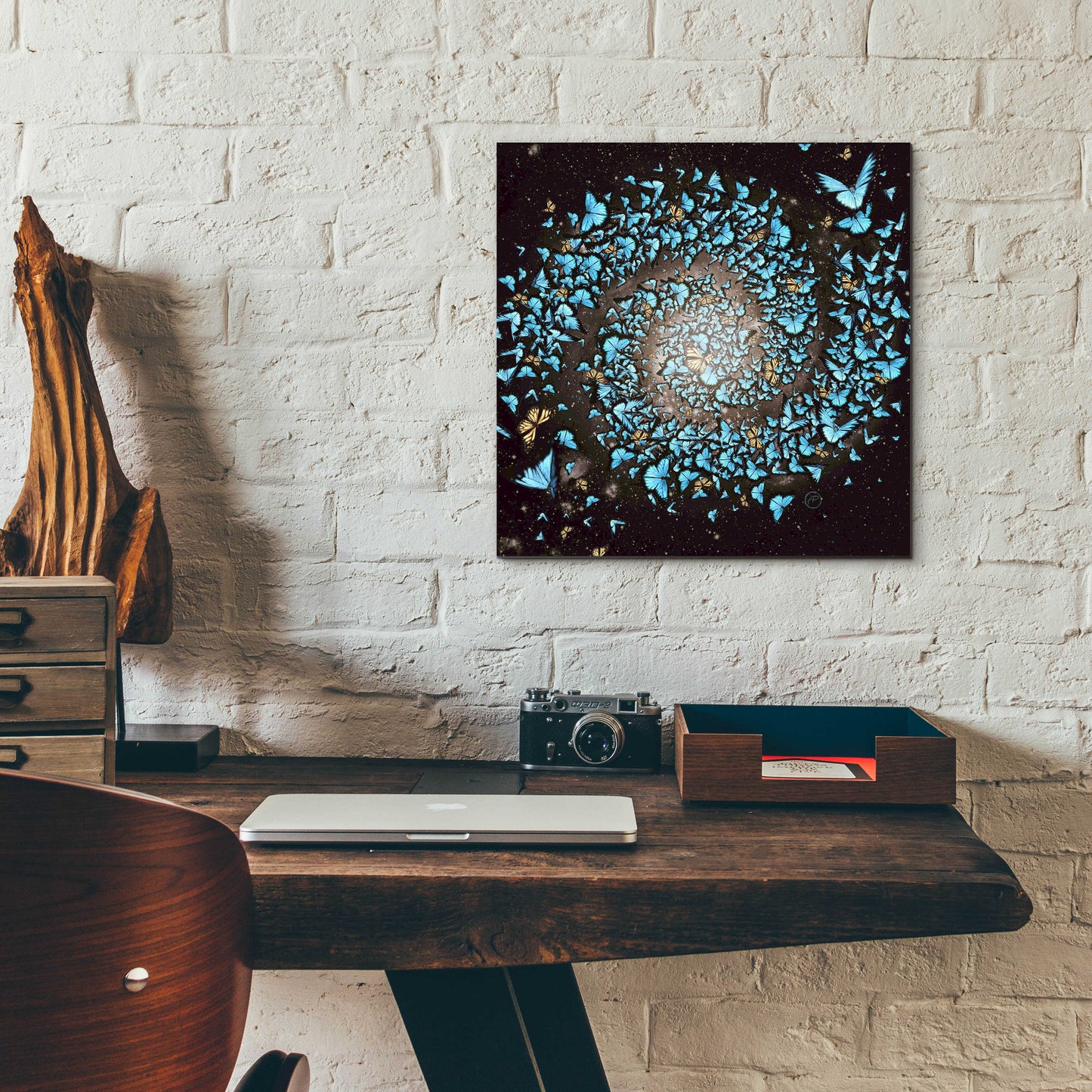 Epic Art 'Butterfly Galaxy' by Paula Belle Flores, Acrylic Glass Wall Art,12x12