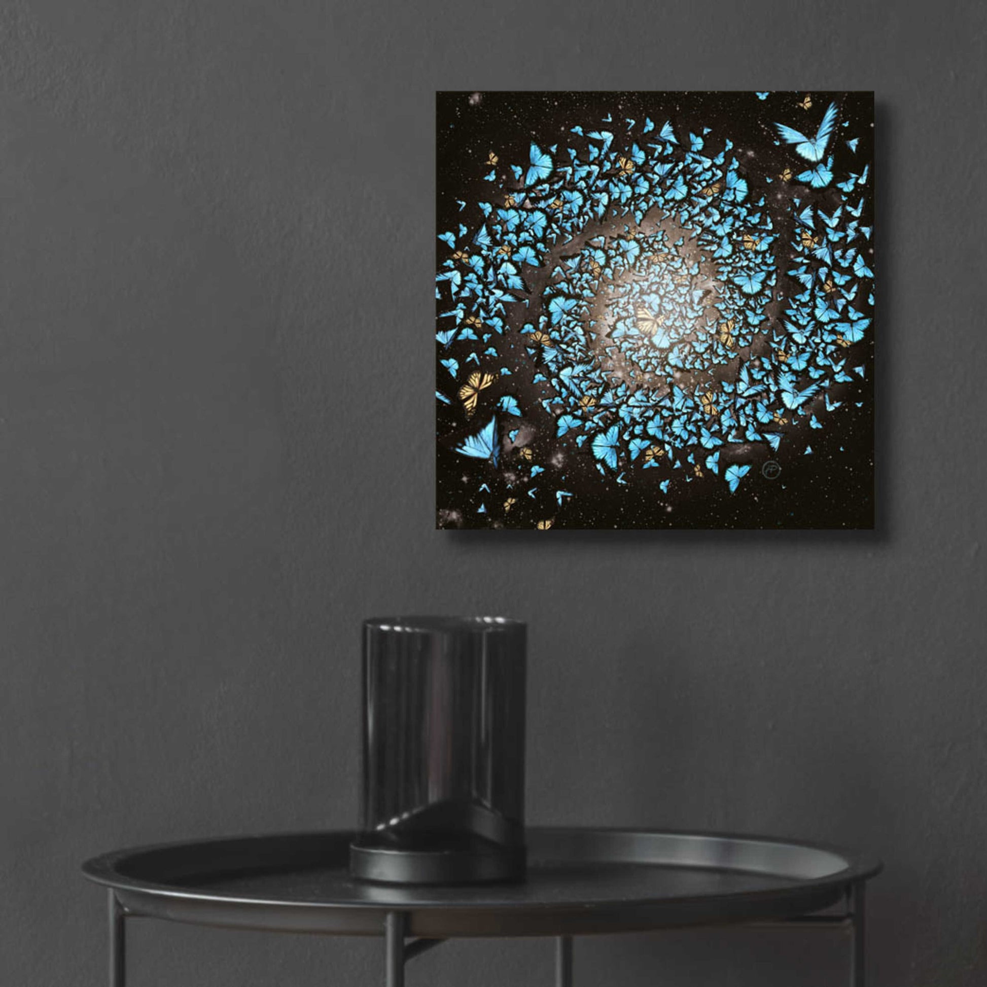 Epic Art 'Butterfly Galaxy' by Paula Belle Flores, Acrylic Glass Wall Art,12x12