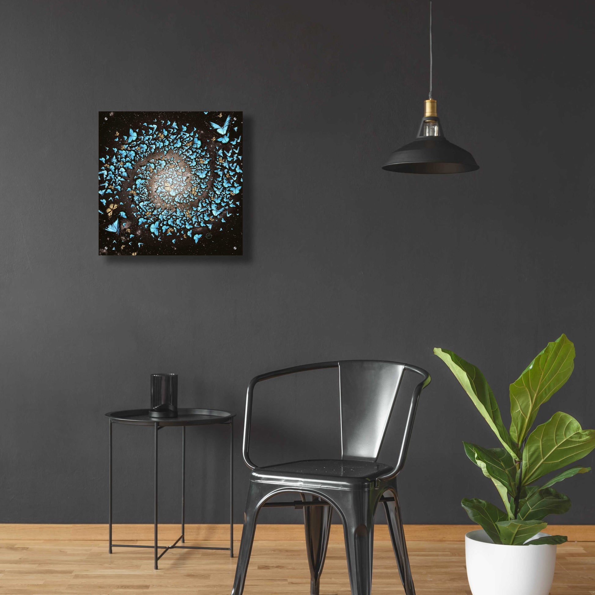 Epic Art 'Butterfly Galaxy' by Paula Belle Flores, Acrylic Glass Wall Art,24x24