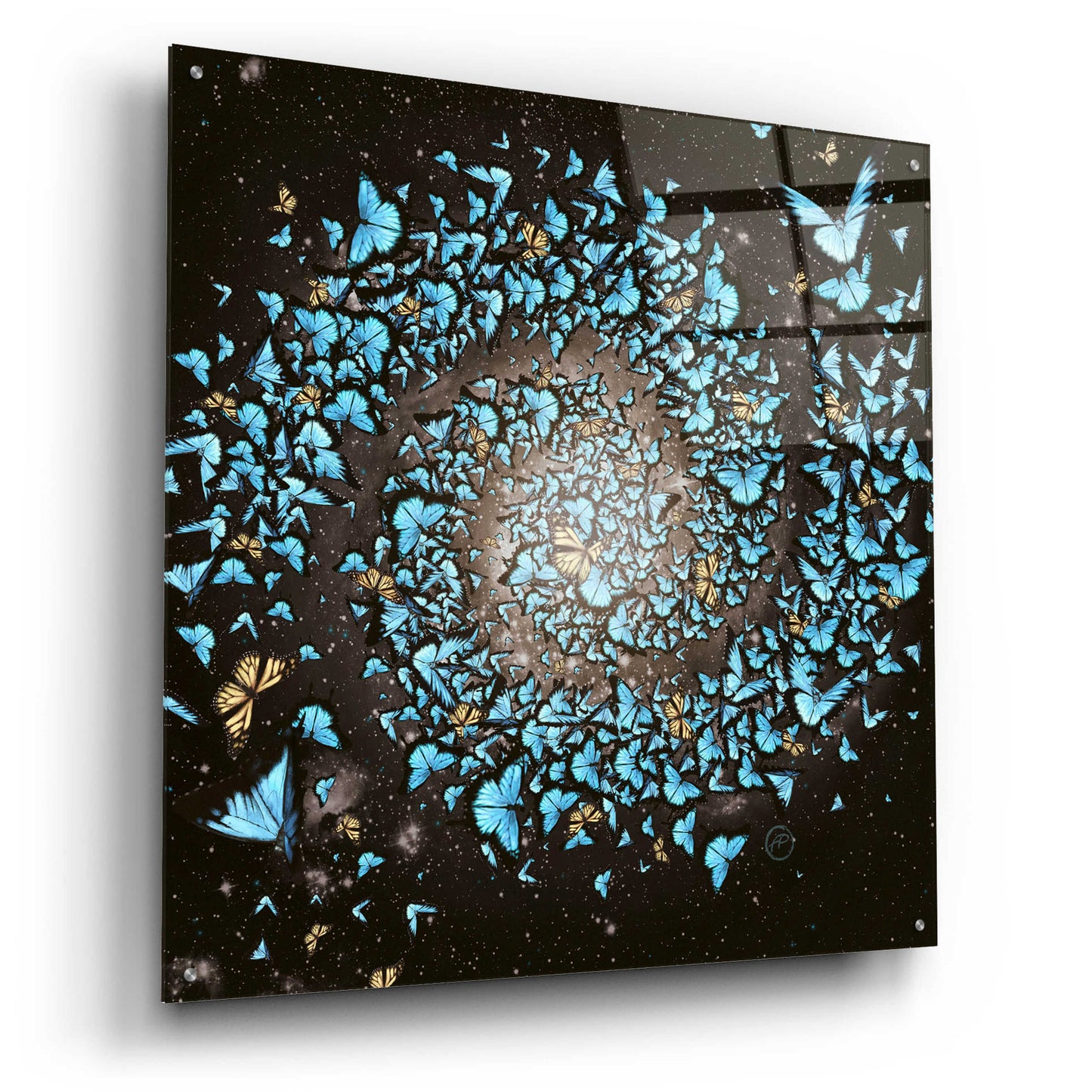 Epic Art 'Butterfly Galaxy' by Paula Belle Flores, Acrylic Glass Wall Art,36x36