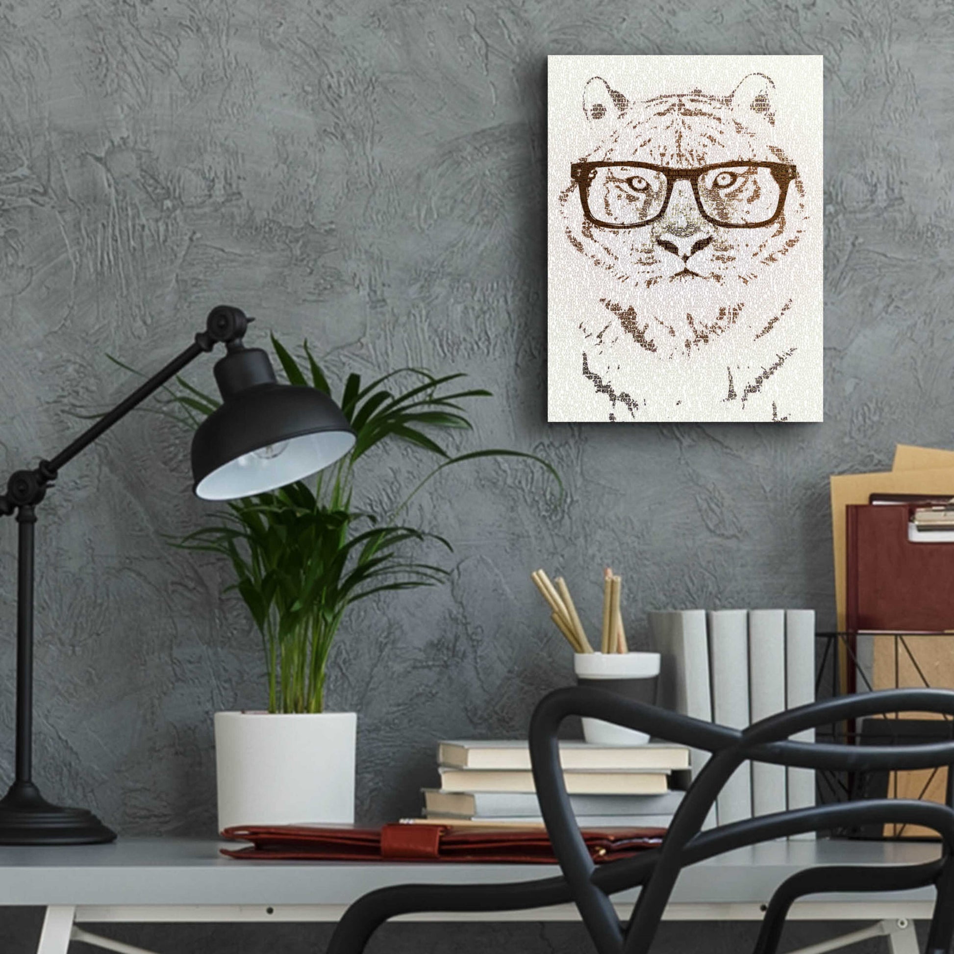 Epic Art 'Hipster Tiger' by Paula Belle Flores, Acrylic Glass Wall Art,12x16