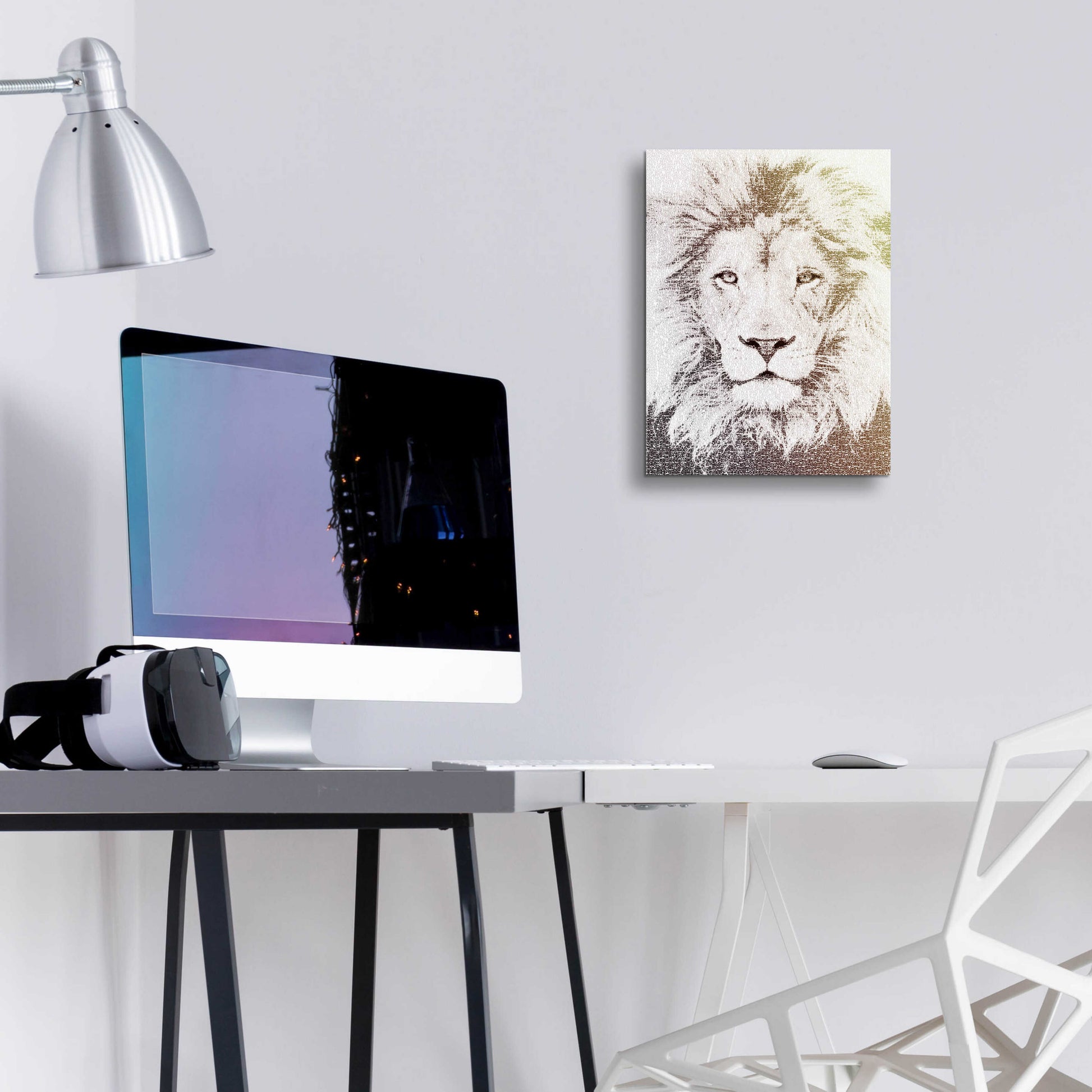 Epic Art 'Lion' by Paula Belle Flores, Acrylic Glass Wall Art,12x16