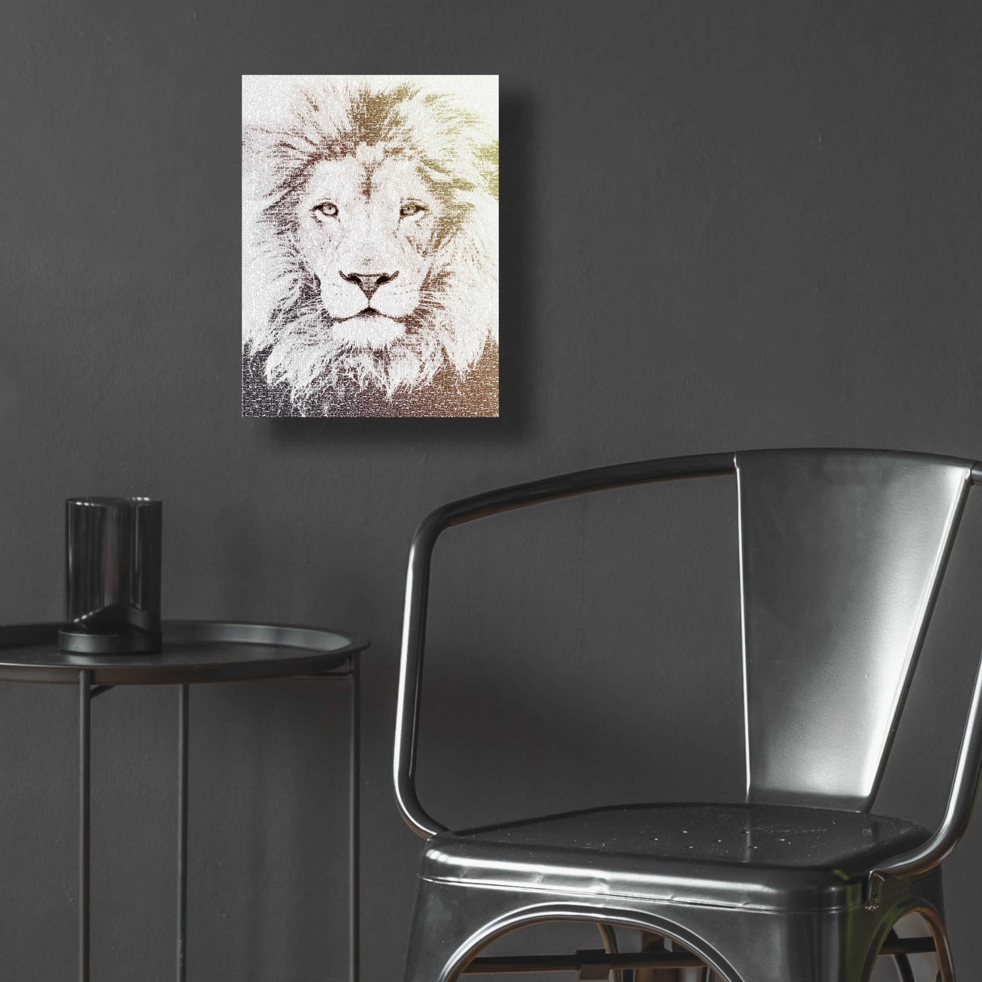 Epic Art 'Lion' by Paula Belle Flores, Acrylic Glass Wall Art,12x16