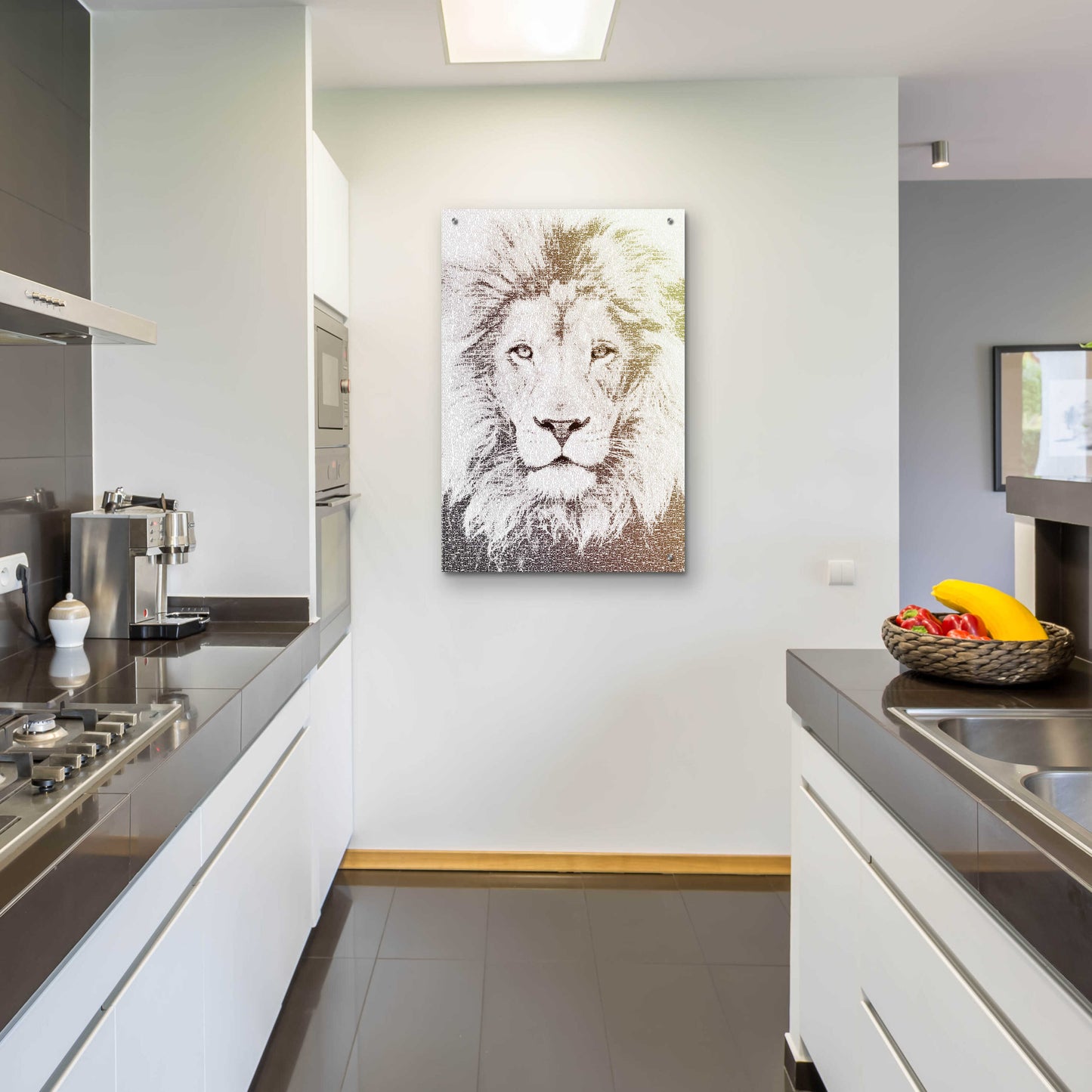 Epic Art 'Lion' by Paula Belle Flores, Acrylic Glass Wall Art,24x36