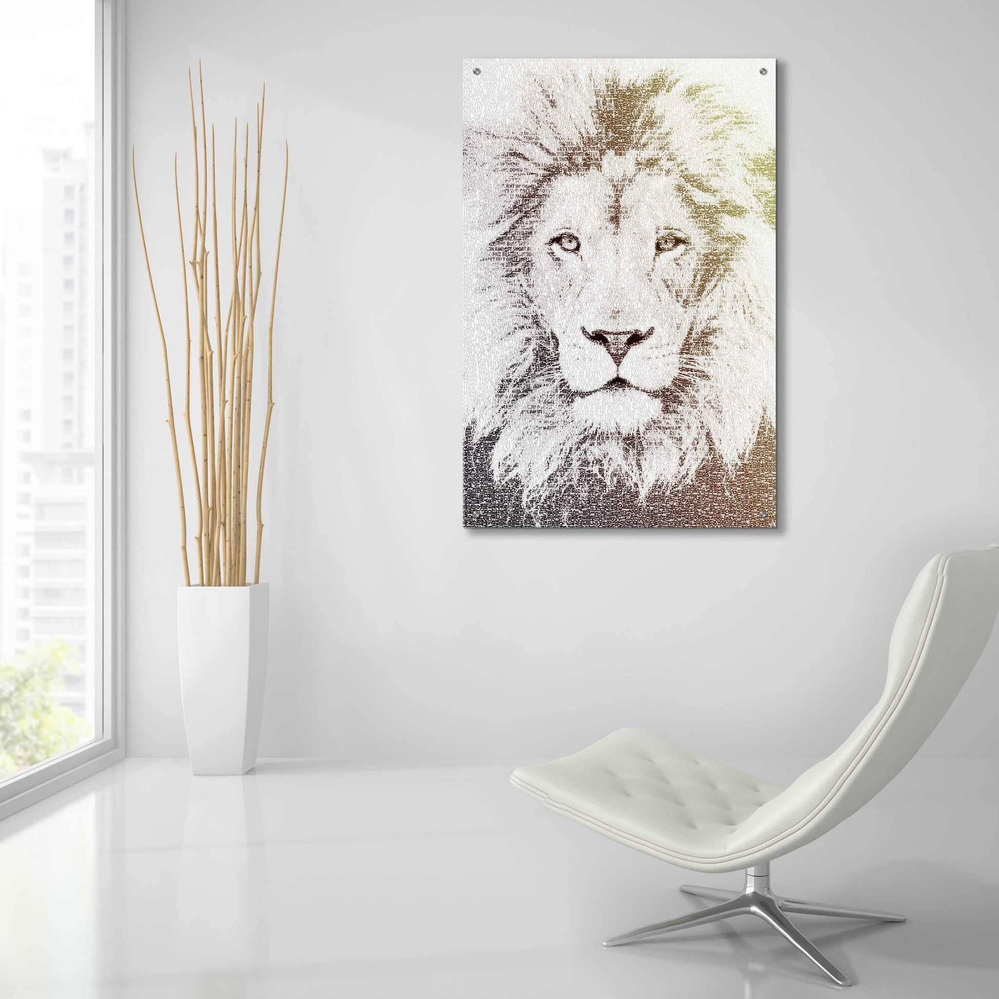 Epic Art 'Lion' by Paula Belle Flores, Acrylic Glass Wall Art,24x36