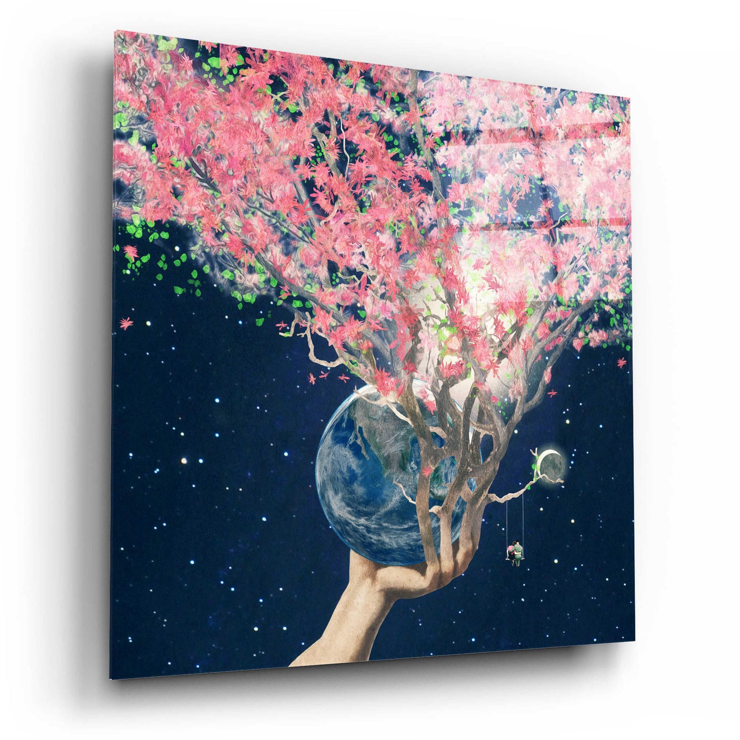 Epic Art 'Love Makes The Faith Bloom' by Paula Belle Flores, Acrylic Glass Wall Art,12x12