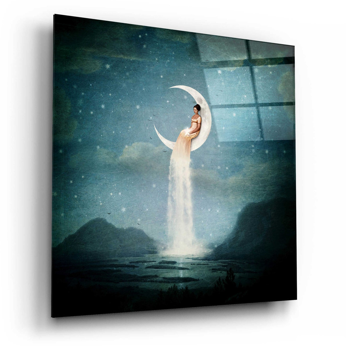 Epic Art 'Moon River Lady' by Paula Belle Flores, Acrylic Glass Wall Art,12x12