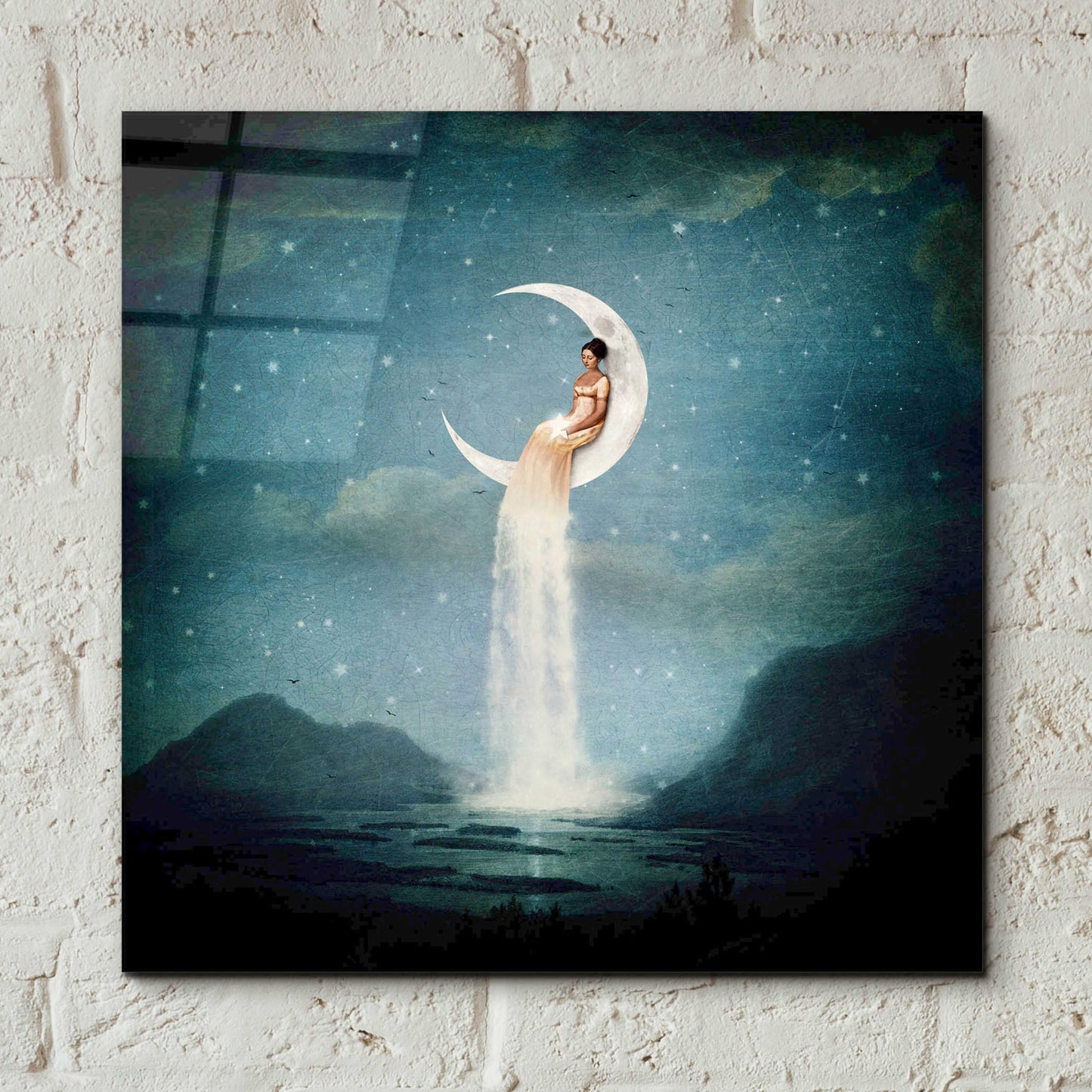 Epic Art 'Moon River Lady' by Paula Belle Flores, Acrylic Glass Wall Art,12x12