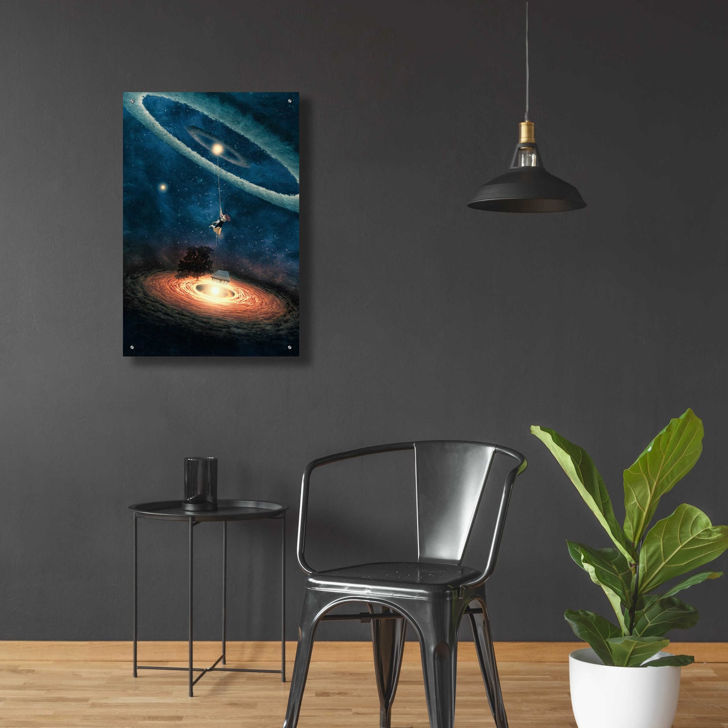 Epic Art 'My Dream House in Another Galaxy' by Paula Belle Flores, Acrylic Glass Wall Art,24x36