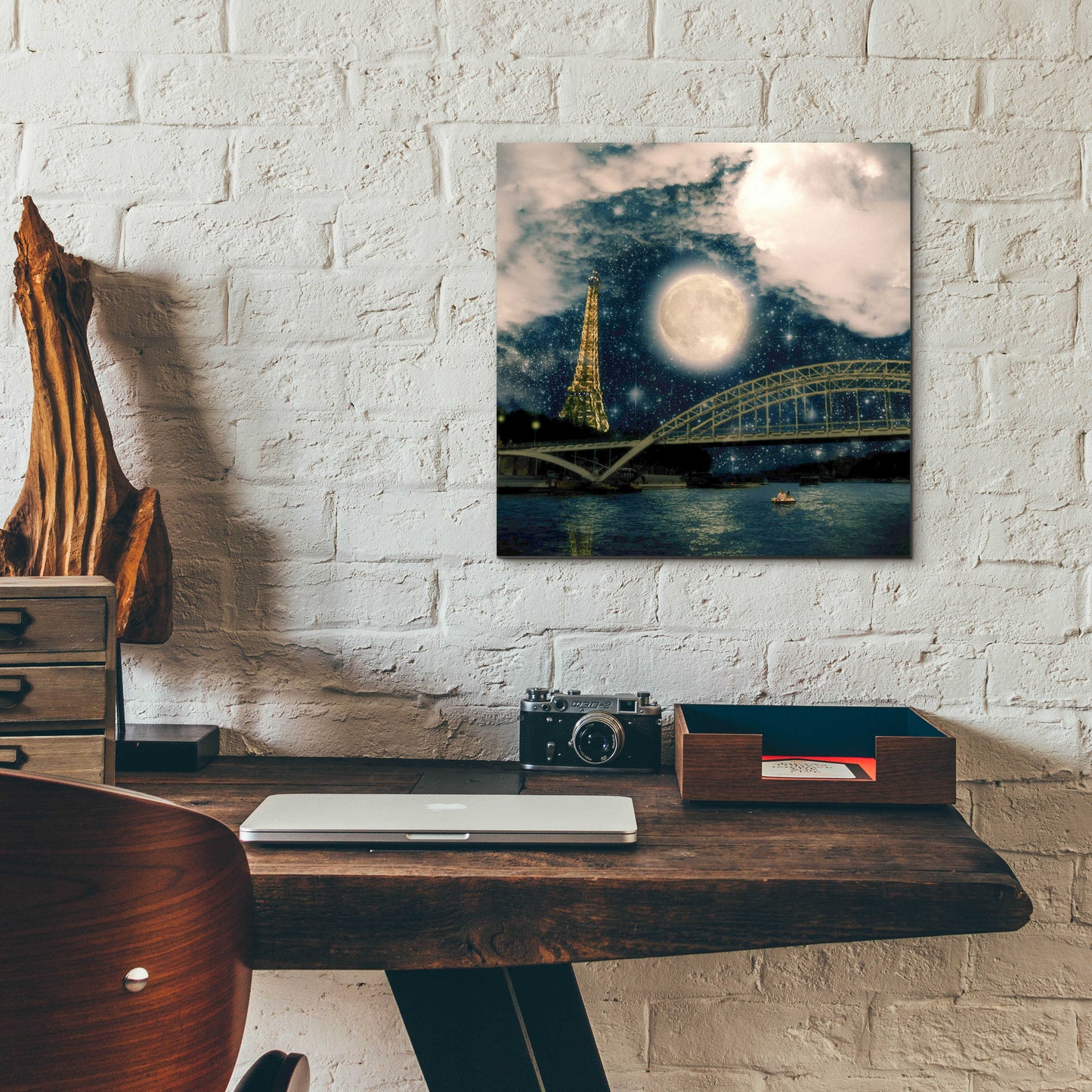 Epic Art 'One Starry Night in Paris' by Paula Belle Flores, Acrylic Glass Wall Art,12x12