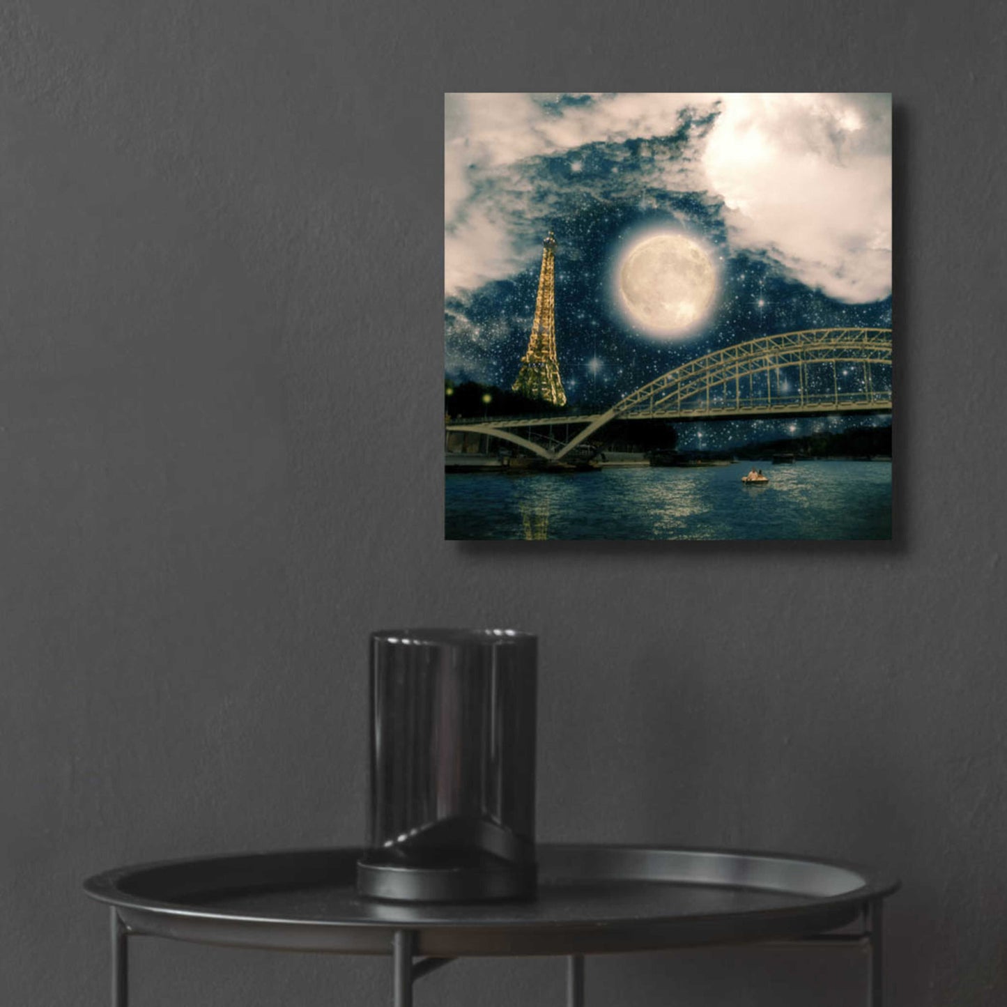 Epic Art 'One Starry Night in Paris' by Paula Belle Flores, Acrylic Glass Wall Art,12x12